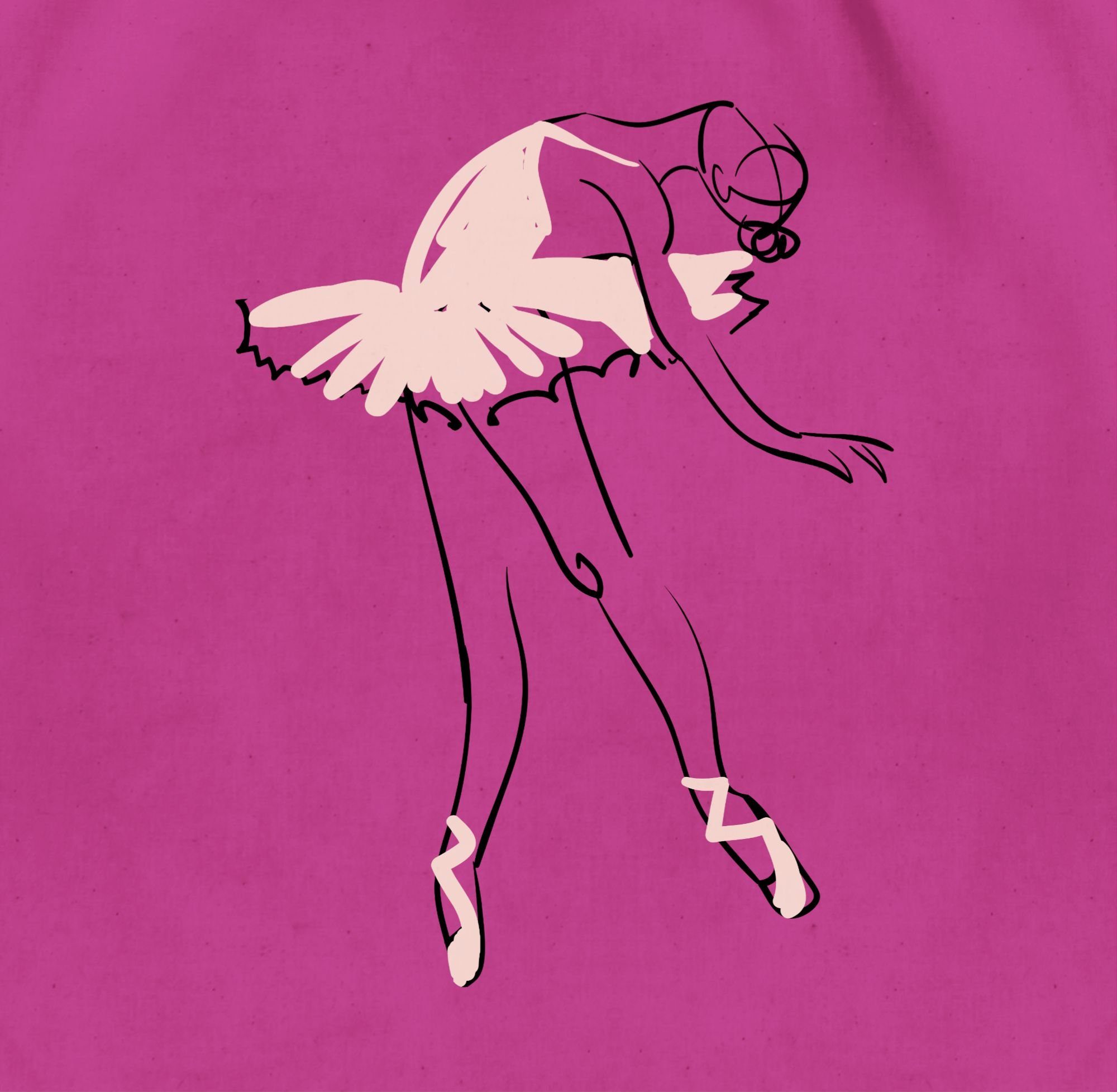 Tanzen Fuchsia Turnbeutel Ballerina, Balletttänzerin 01 Shirtracer Geschenk