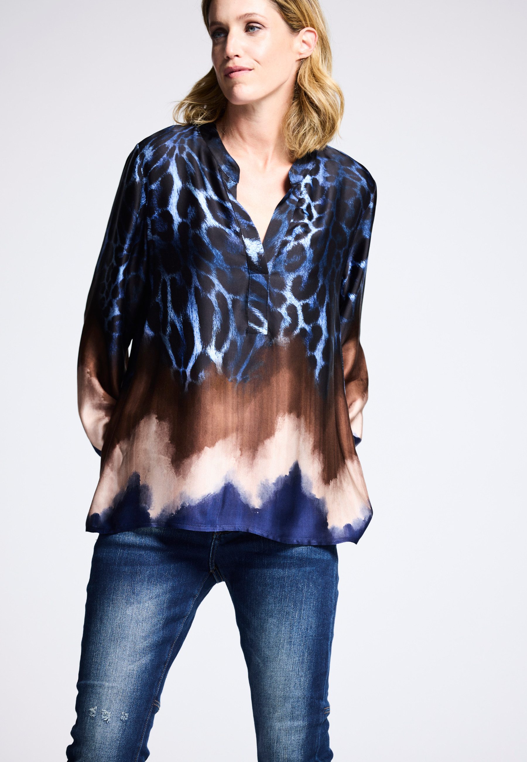 Andijamo-Fashion Satinbluse LEO BREEZE MATTGLANZ günstig online kaufen