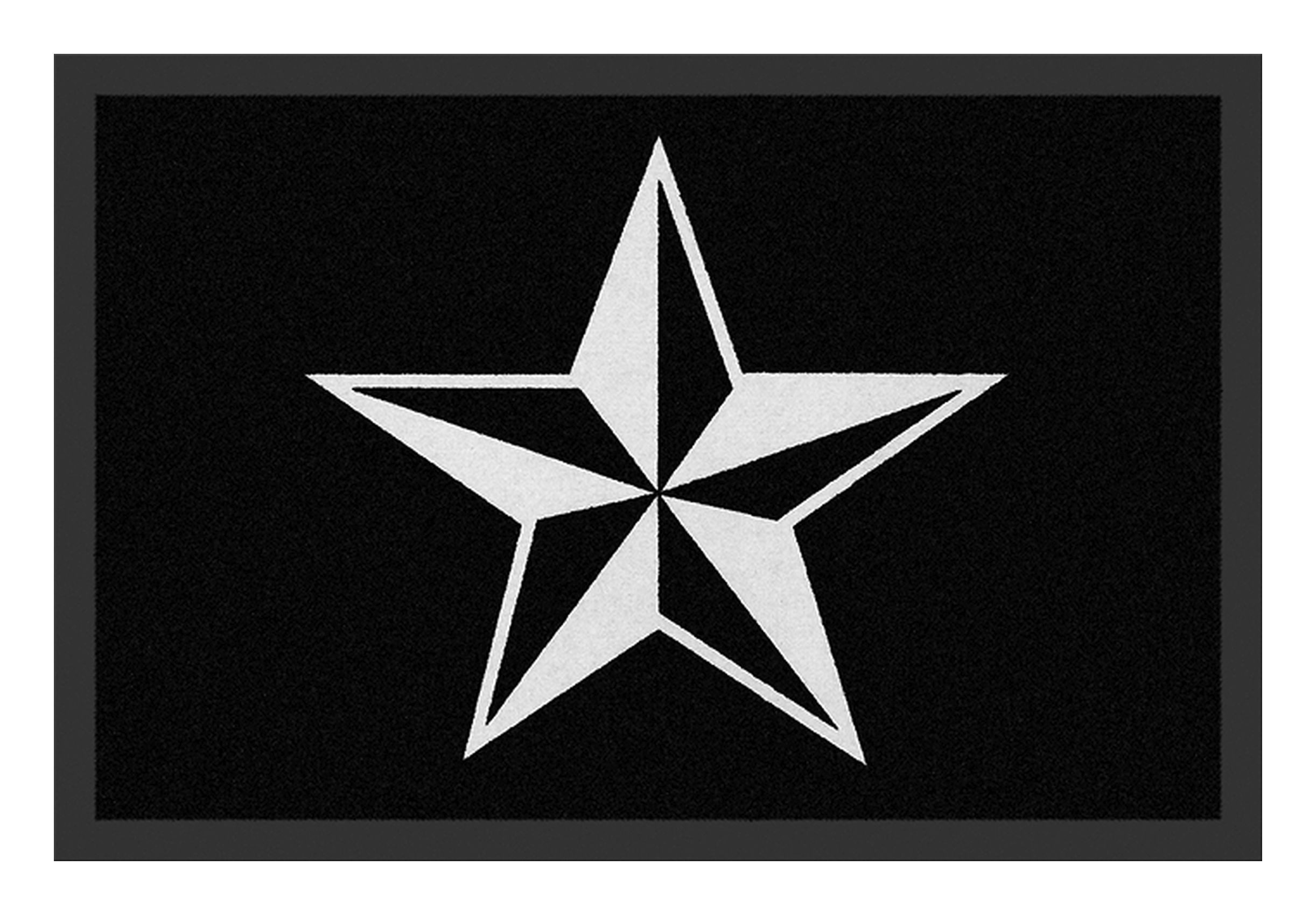 Rockbites Fußmatte Rockbites - Fußmatte Türmatte "Nautical Star" Schwarz Weiß Nr. 172