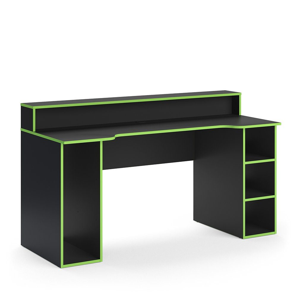 Gamingtisch Vicco Grün Schwarz Schreibtisch RONI Computertisch