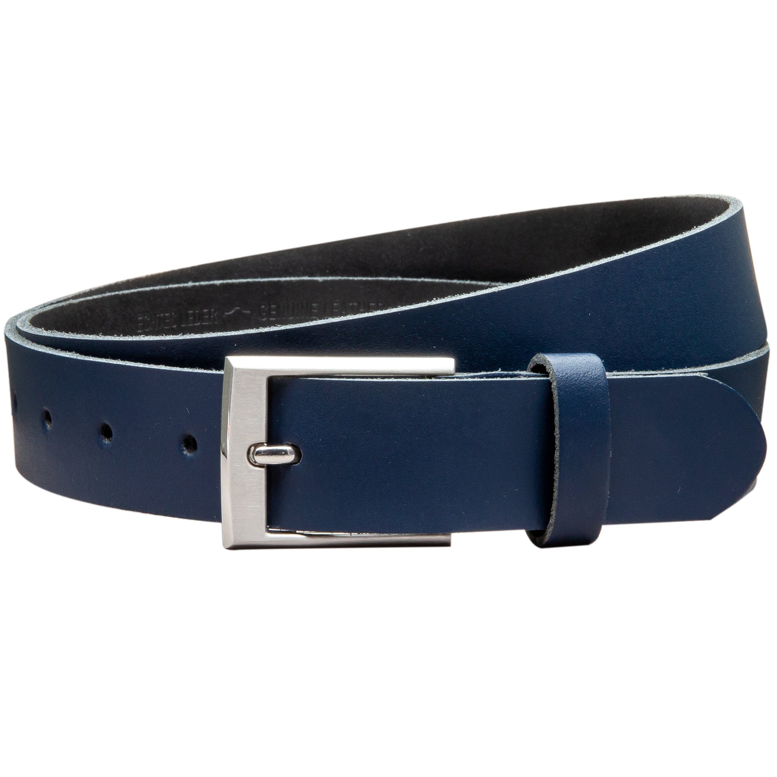 COLOGNEBELT Ledergürtel OM39-SL-Dunkelblau MADE IN GERMANY, Dunkelblau Kürz günstig online kaufen