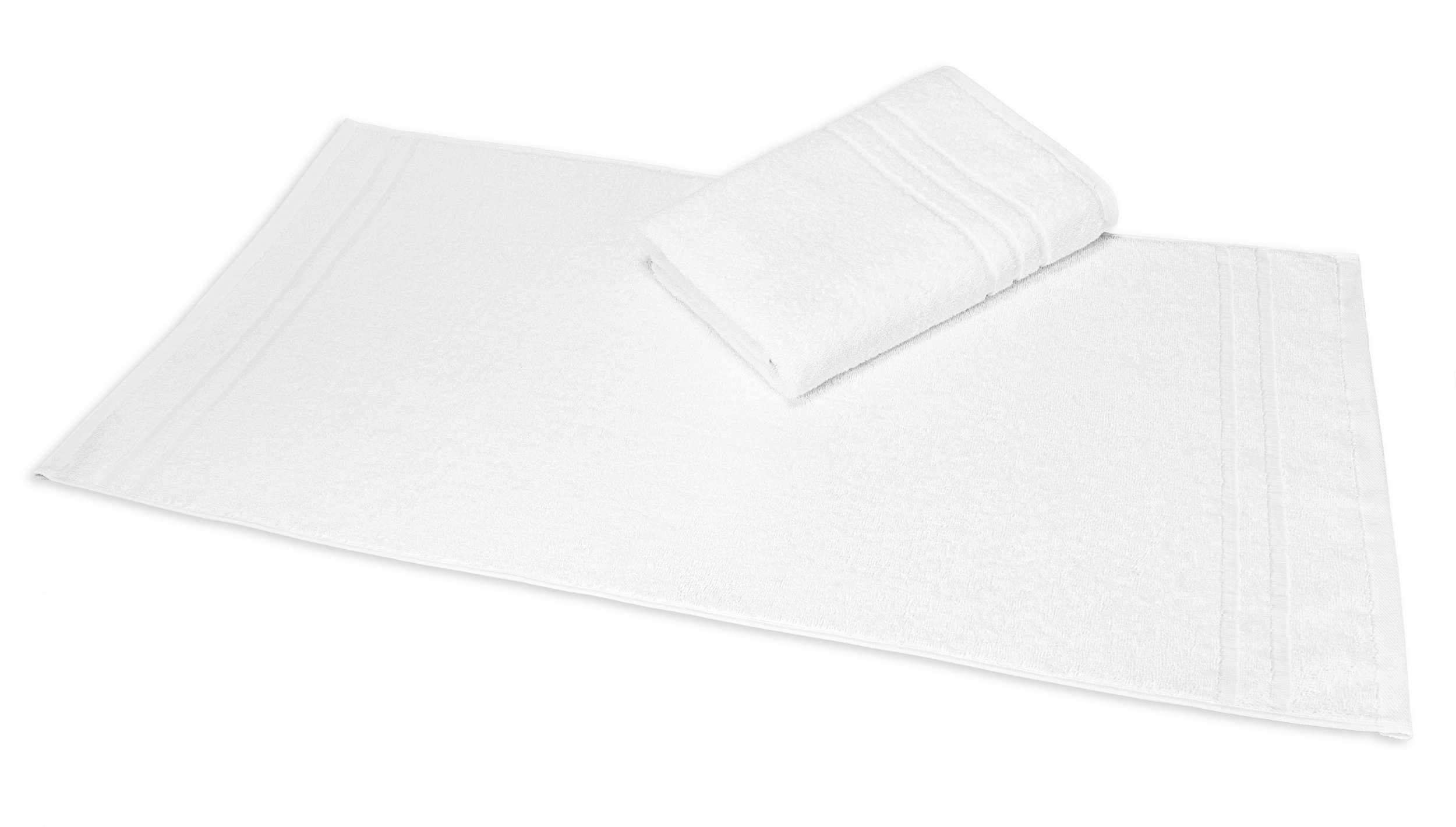 aurora Objektwäsche Badetücher Handtuch 100% Premium Baumwolle Montana Qualität Set weiß 6-teilig