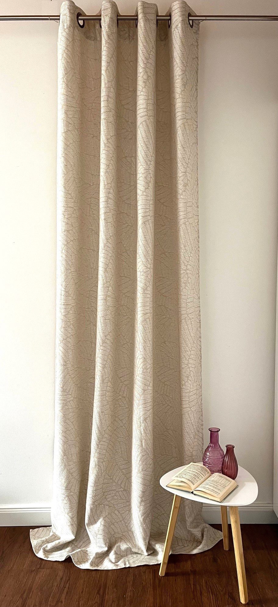 novumfix Vorhang Ösenvorhang beige dezent gemustert günstig online kaufen
