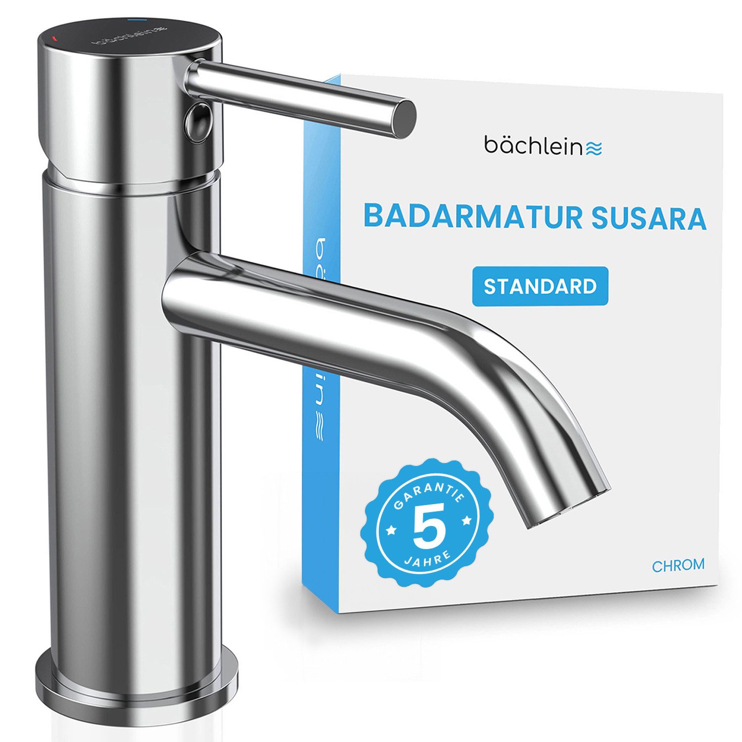 Bächlein Badarmatur Susara - eleganter Bad Wasserhahn, Waschbecken Armatur