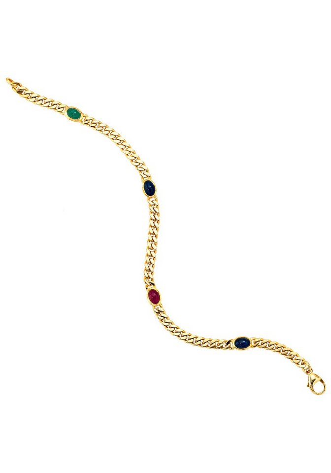 JOBO Goldarmband, 585 Gold massiv mit Ru... JOBO Goldarmband, 585 Gold massiv mit Ru...