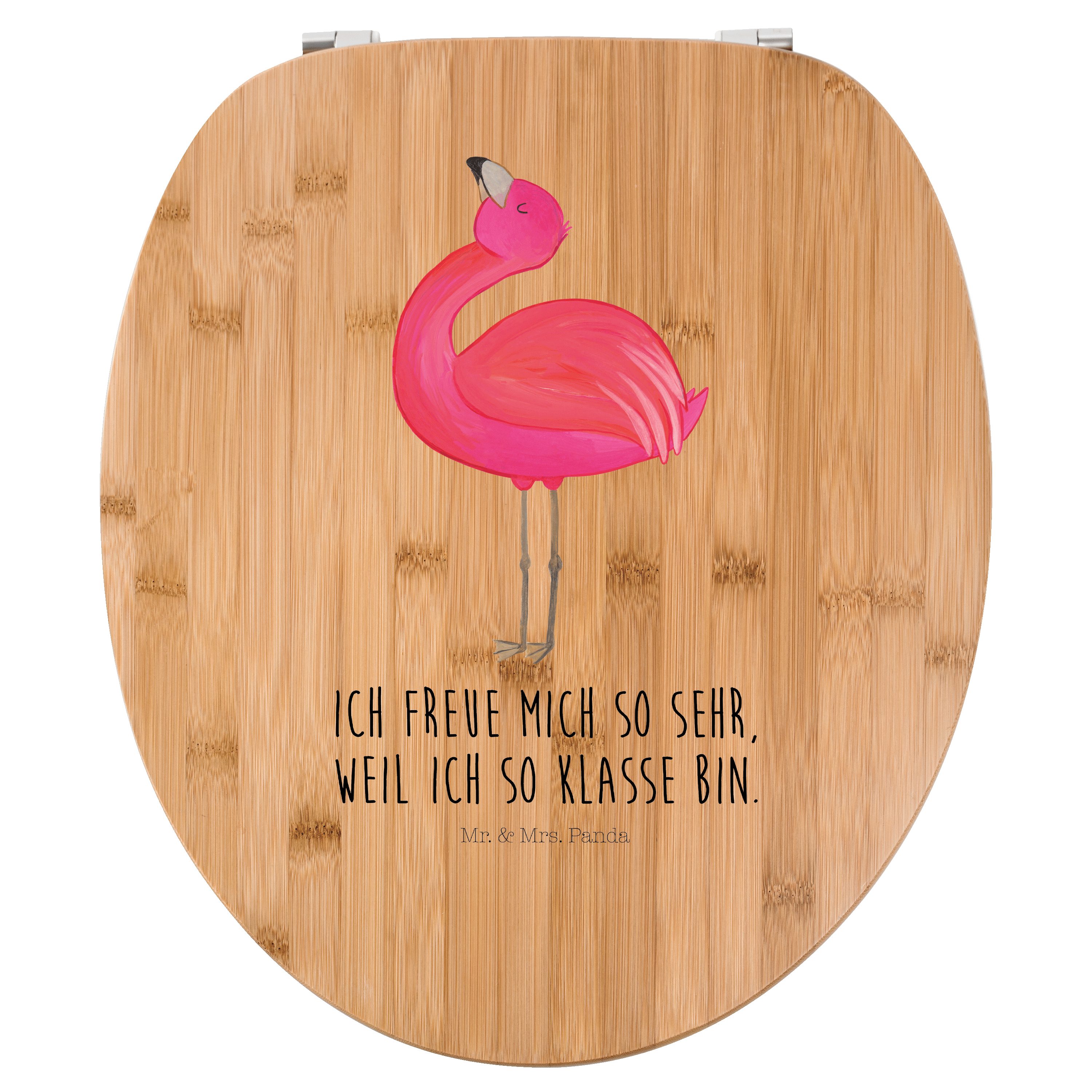 Mr. & Mrs. Panda WC-Sitz Flamingo Stolz, Toilettendeckel, Transparent, Selbstliebe, Mama, Klod (Packung), badezimmer wc sitz Geschenk Beste Freundin