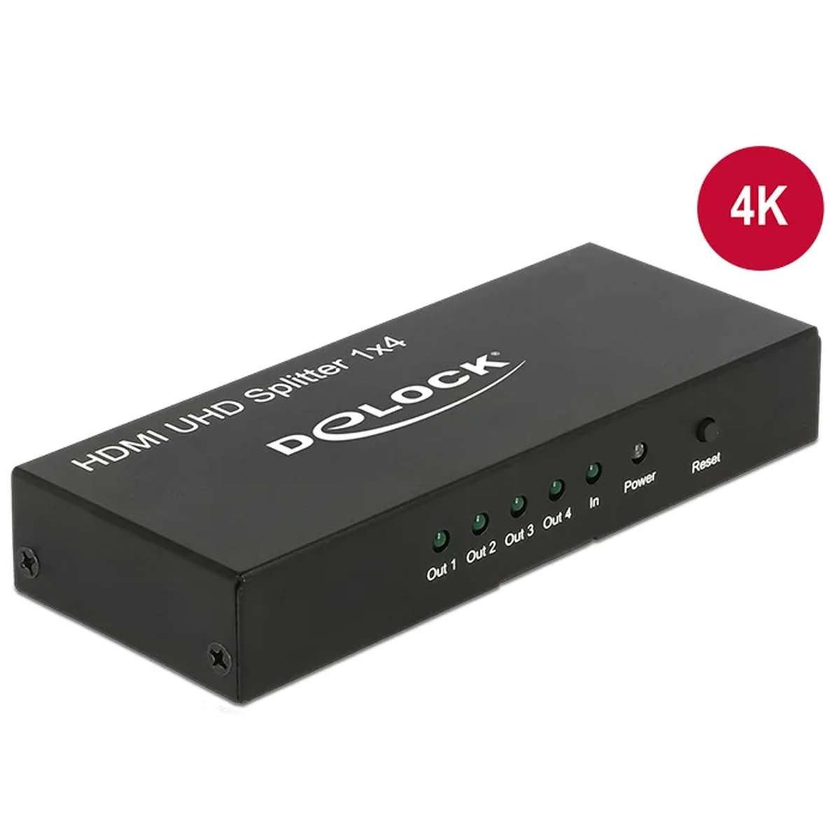 Delock HDMI-Splitter DeLOCK 18684 Videosplitter HDMI 4x HDMI