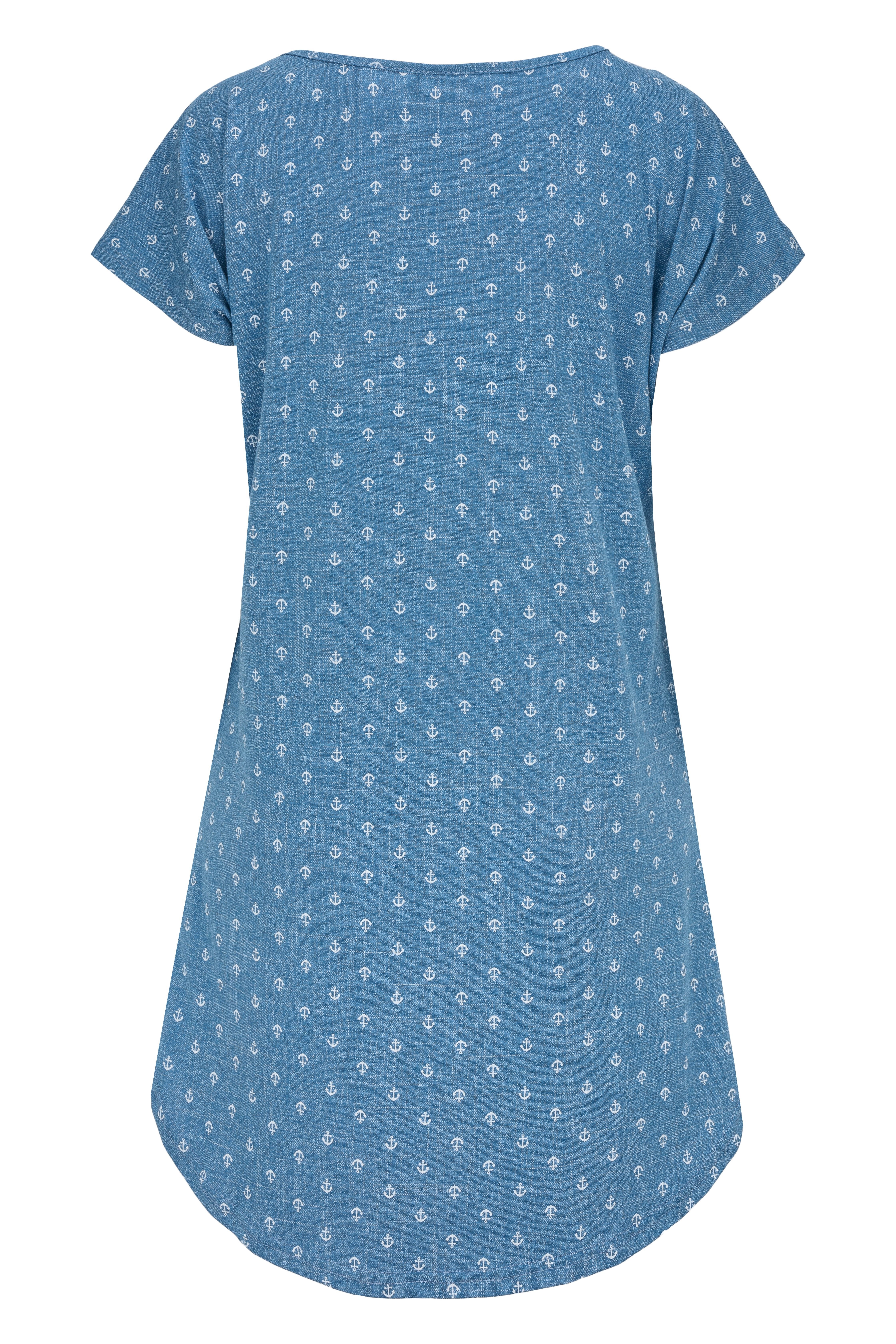 Mademoiselle Sommeil Nachthemd in Jeans-Optik mit Anker-Motiv
