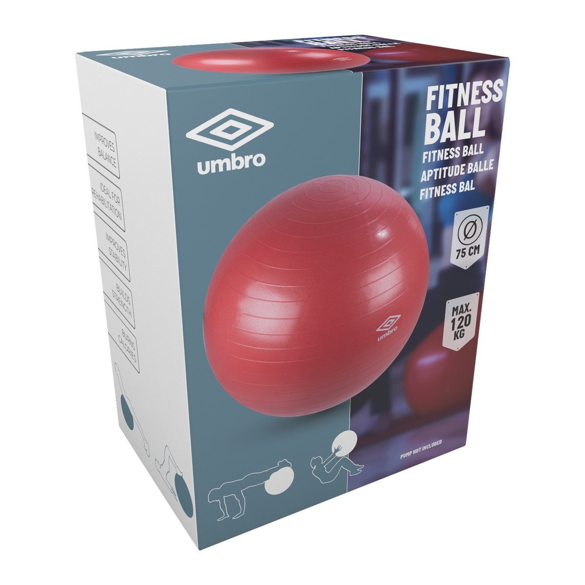 Umbro Gymnastikball Umbro Roter Gymnastikball Ø75 CM