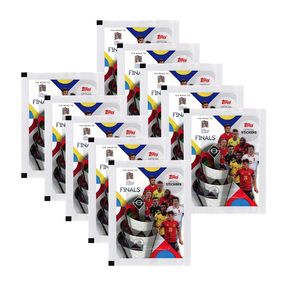 Topps Sammelkarte Topps - Road to UEFA Nations League - Sammelsticker - 10 Tüten