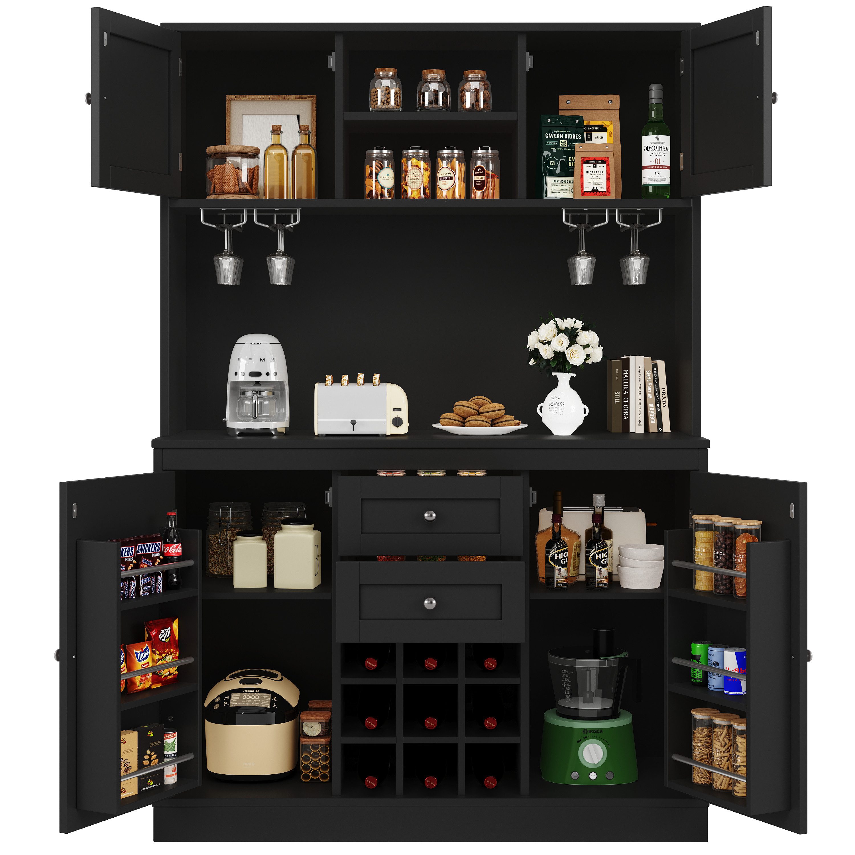 MODFU Hochschrank Multifunktionales,Sideboard (Hochschrank Küchenbuffet mit günstig online kaufen