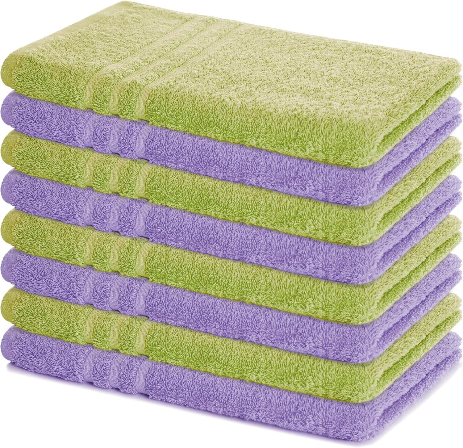 Lavea Handtücher 8er Set Handtuch 50x100 cm, (Frottierserie Elena), Saugstarke & weiche Gästetücher, 100% Baumwolle