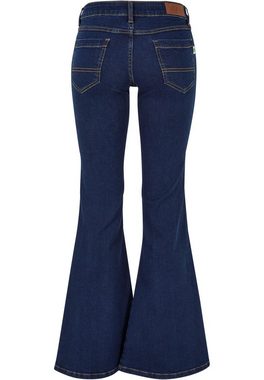 URBAN CLASSICS Bequeme Jeans Urban Classics Damen Ladies Organic Low Waist Flared Denim
