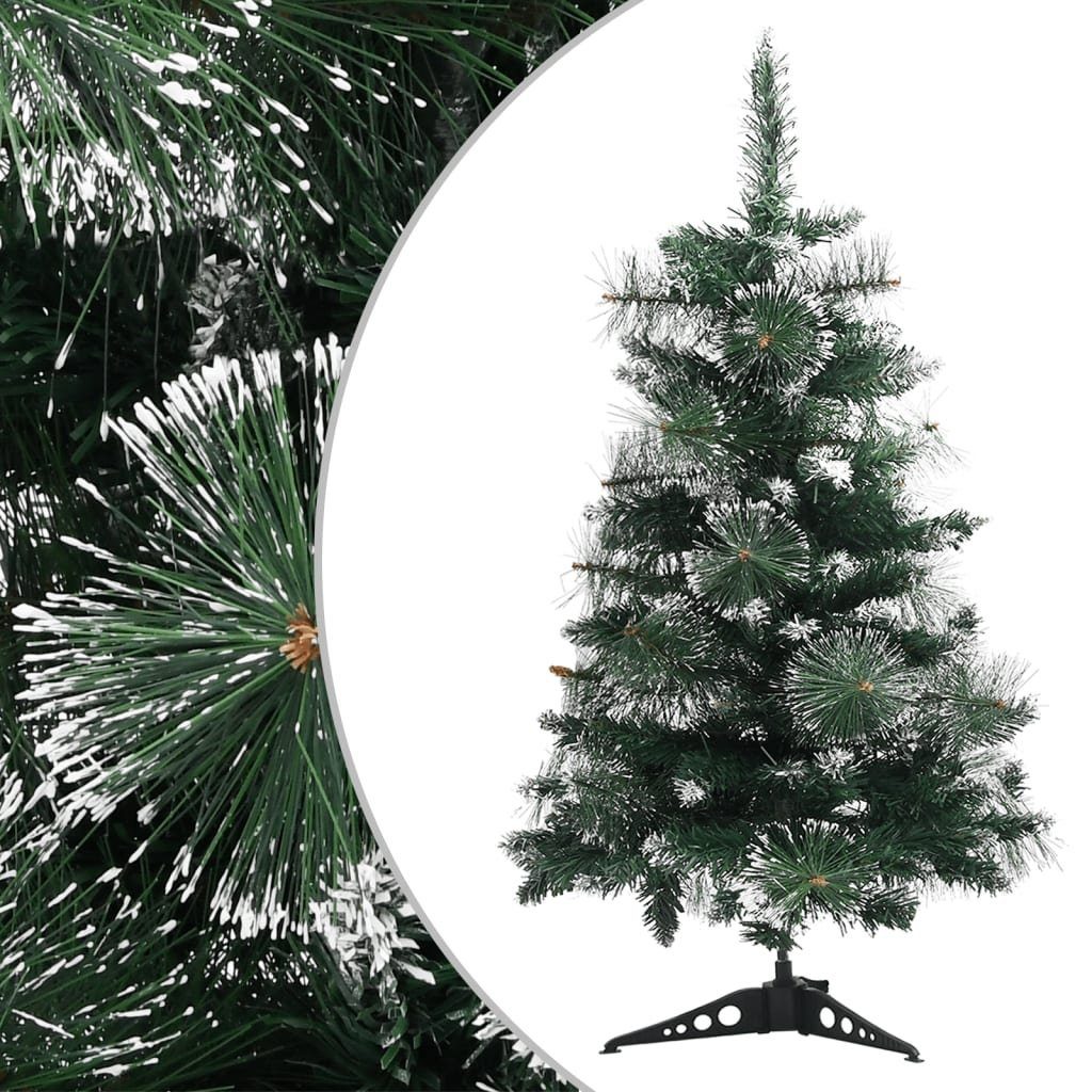 vidaXL Künstlicher Weihnachtsbaum Künstlicher Weihnachtsbaum und PVC cm Grün mit 60 Weiß Ständer