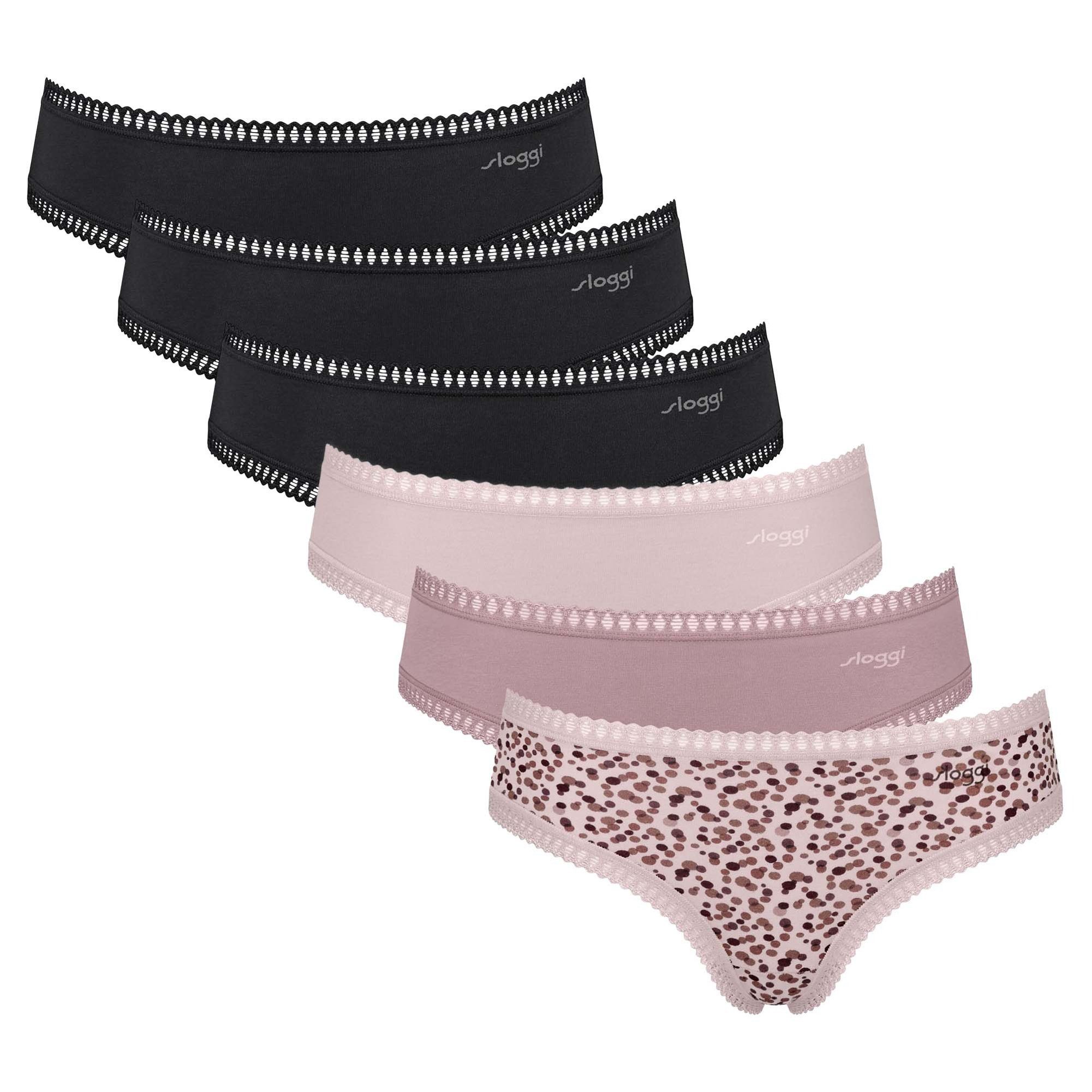 Slip Damen Slip 6er Pack Baumwolle GO Crush Hipster C6P