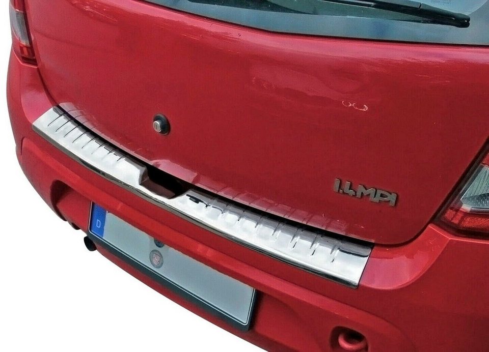 RECAMBO Ladekantenschutz, Zubehör für Dacia SANDERO I, 2008-2012, Edelstahl  chrom poliert, mit Abkantung