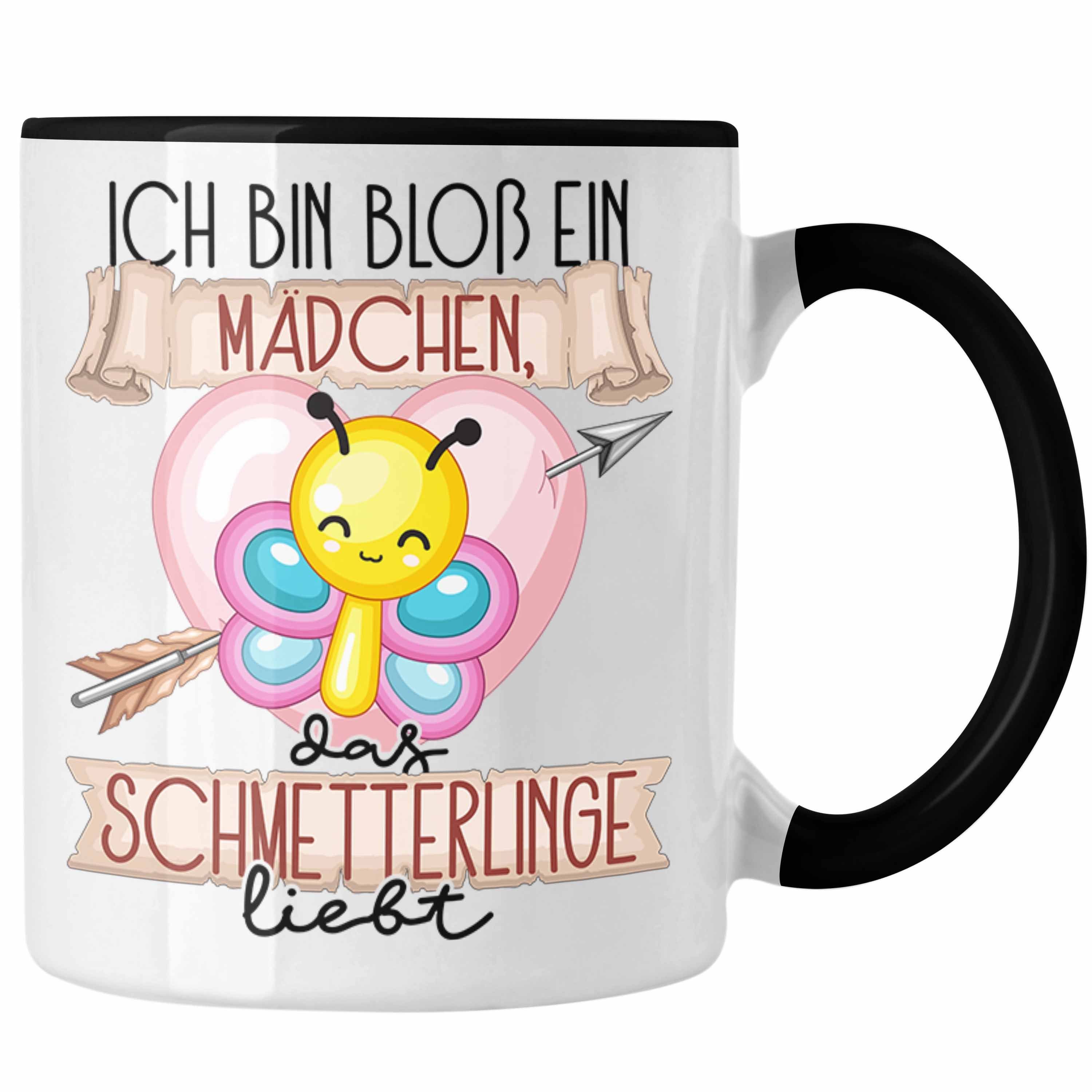 Trendation Tasse Schmetterlinge Tasse Geschenk Frauen Ich Bin Bloß Ein Mädchen Das Schm Schwarz | Teetassen