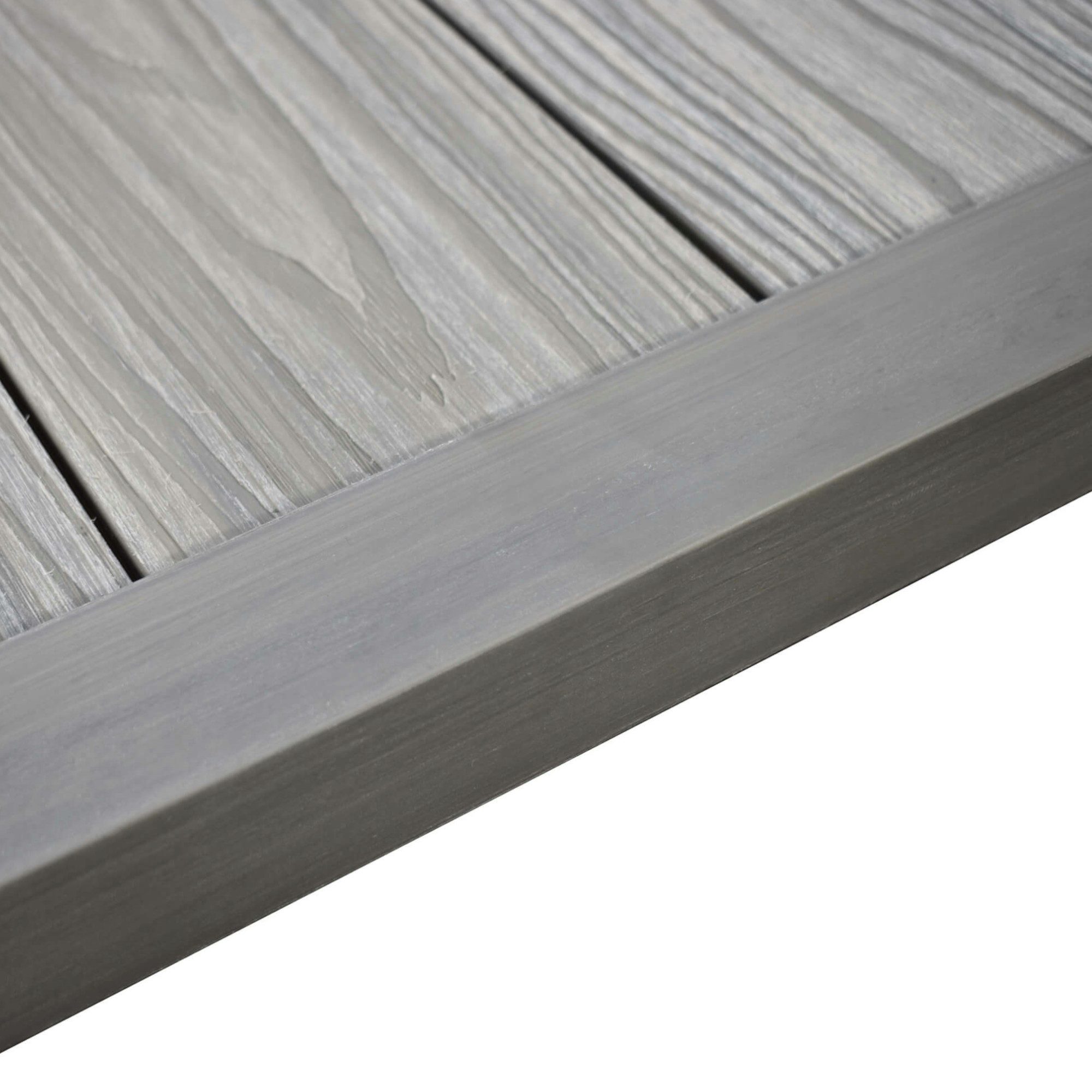 WPC Profi Terrassendielen MUSTER L Abschlussleiste 15 cm grau 50x50 mm, (Abschlussleiste, Musterstück 15 cm)