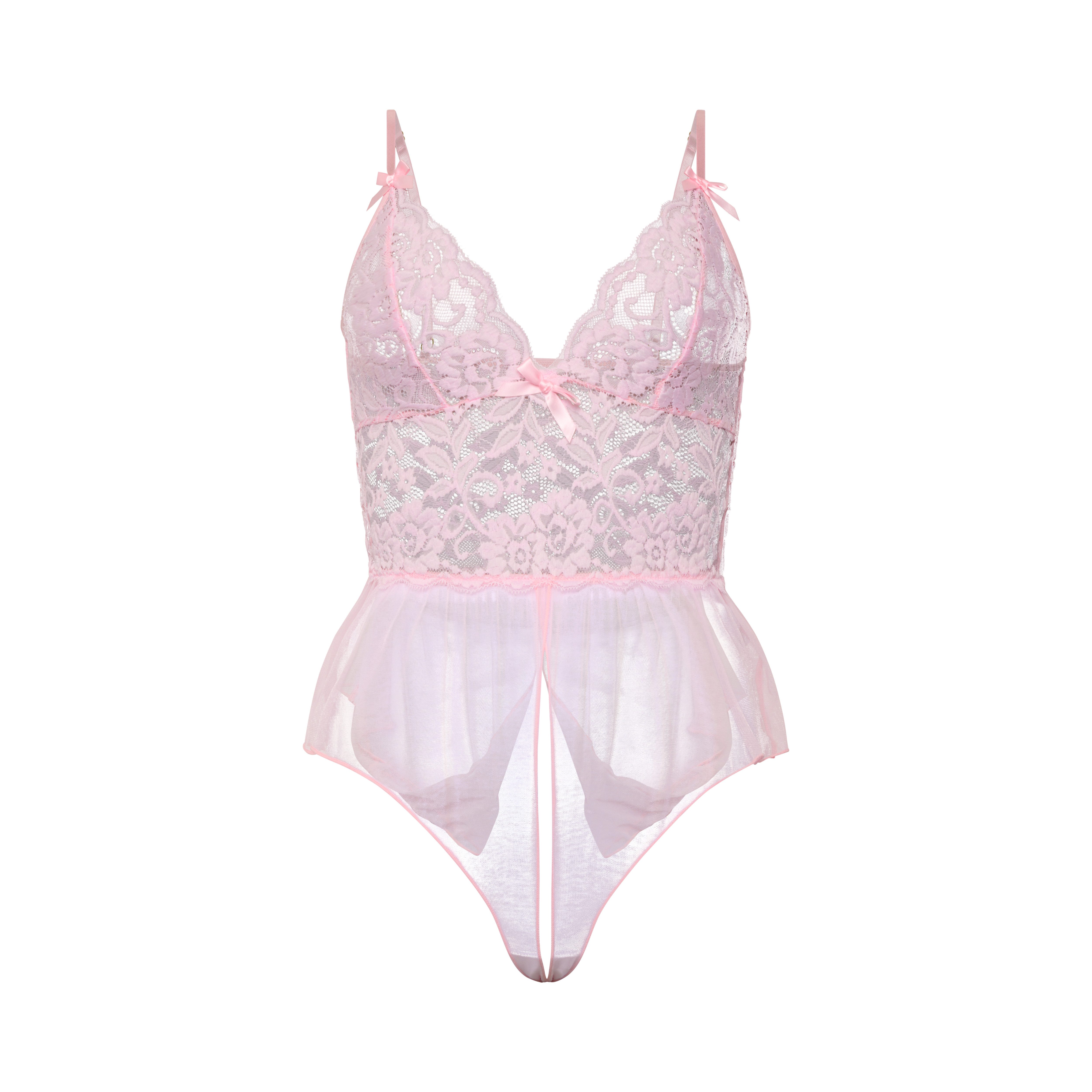 Elegant Love Body-Ouvert Sinnlicher Spitzen-Body – Rückenfreier Sexy Teddy mit offenem Schritt Zarte Reizwäsche aus Spitze – Elegante Lingerie für romantische Nächte