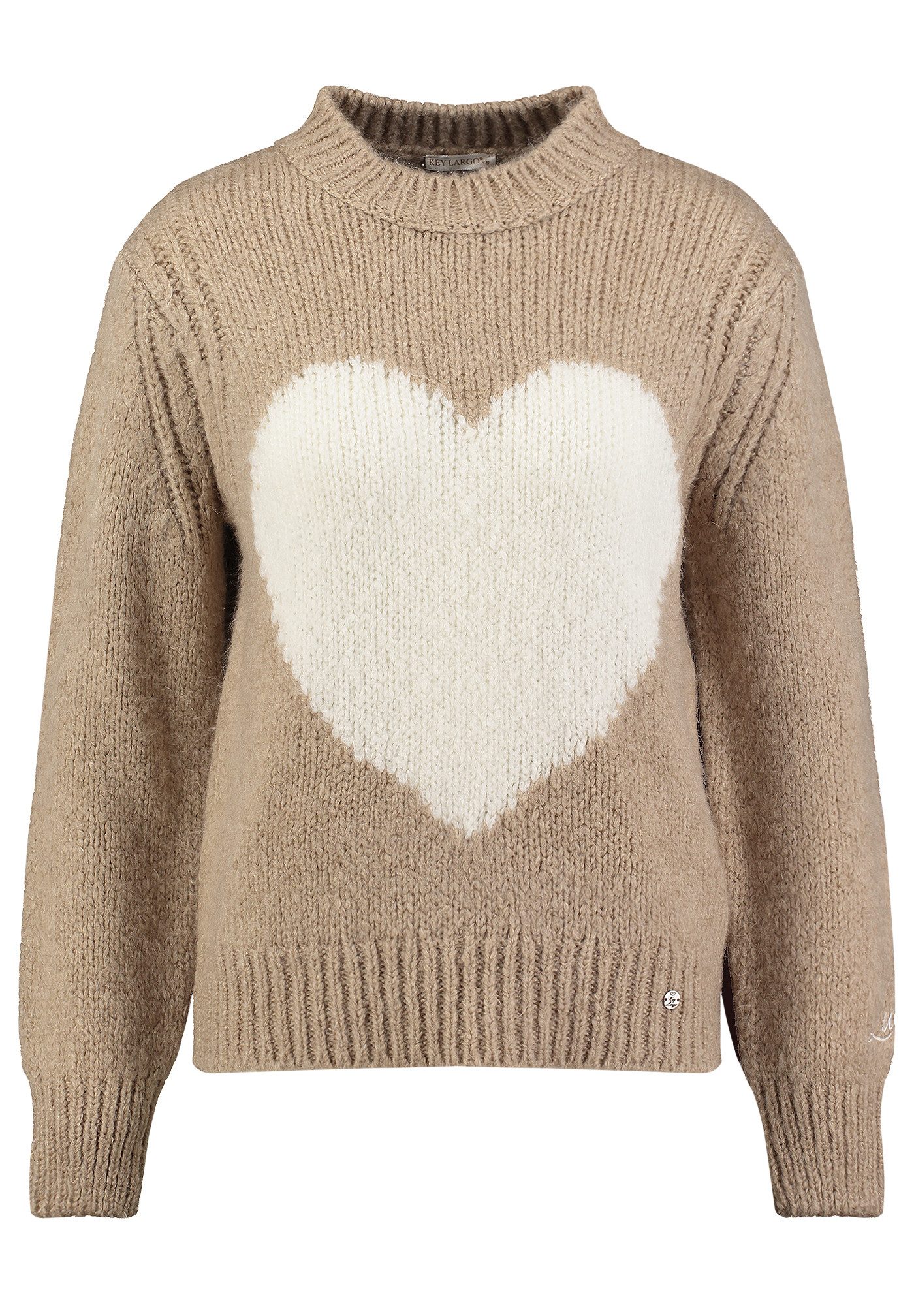 Strickpullover Pullover FEELING Strickpullover Steh-Kragen