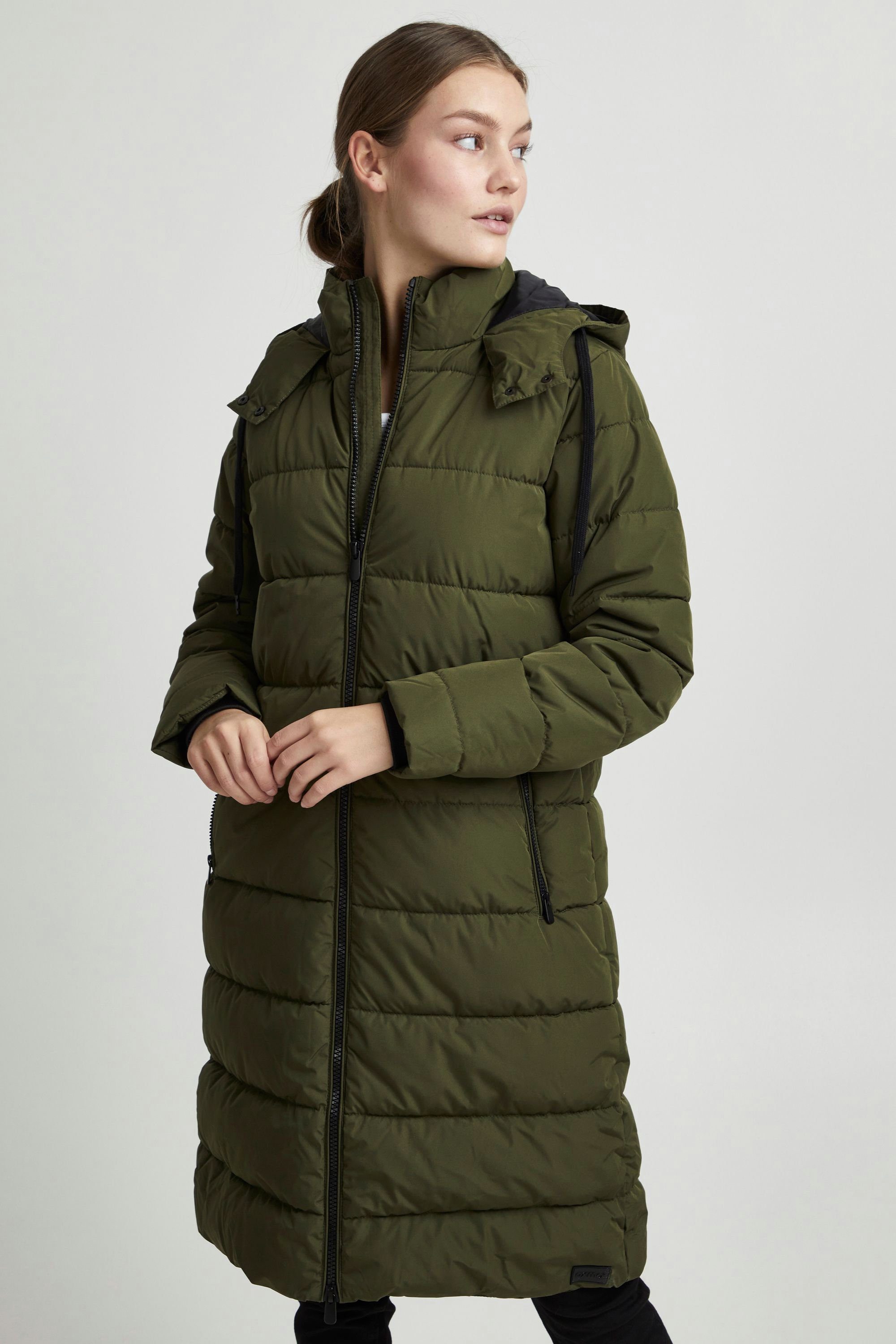 OXMO Wintermantel OXSoliana Wintermantel mit Kapuze Dusty Olive (180515)