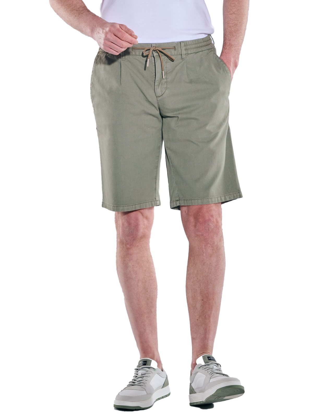 Engbers Cargobermudas Herren Chino-Bermuda mit Tunnelzug, Khaki