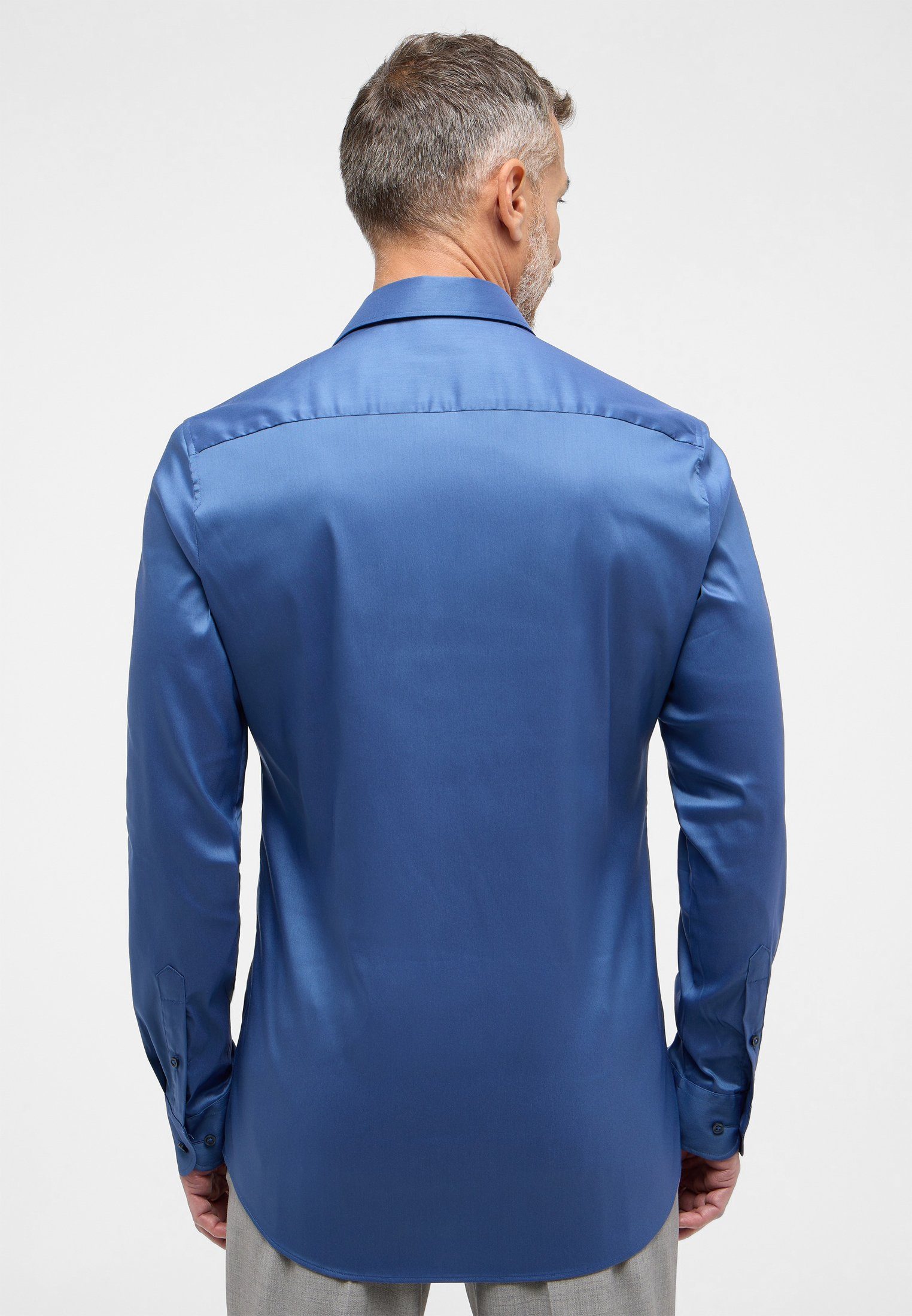 SLIM FIT Langarmhemd rauchblau Eterna