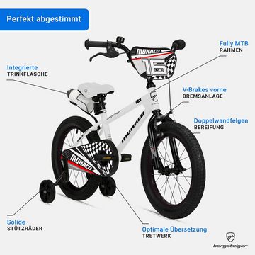 bergsteiger Kinderfahrrad Monaco 16 Zoll Kinderfahrrad, geeignet für 4, 5, 6 Jahre, BMX, 1 Gang