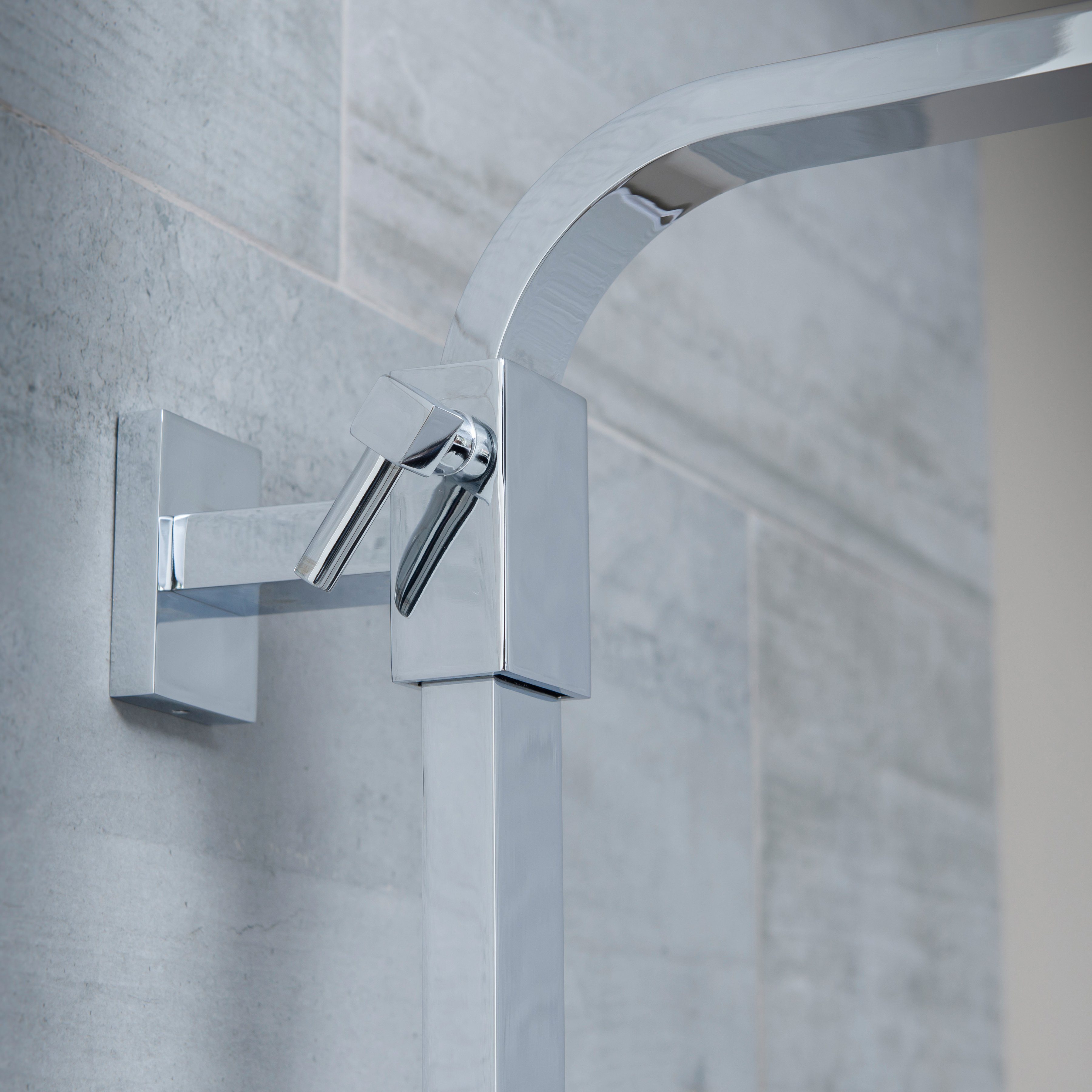 Schütte shower set SUMBA, height 115 cm, incl. water-saving seal, safety lock, anti-limescale, height-adjustable.