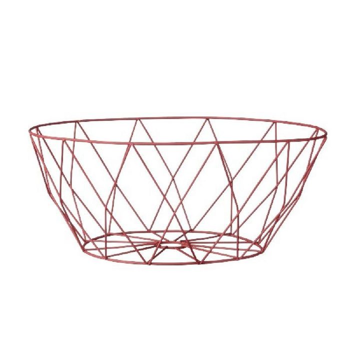 Bloomingville Servierschale Metallkorb Basket Rot