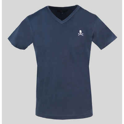PHILIPP PLEIN T-Shirt, Navy blau, V-Ausschnitt