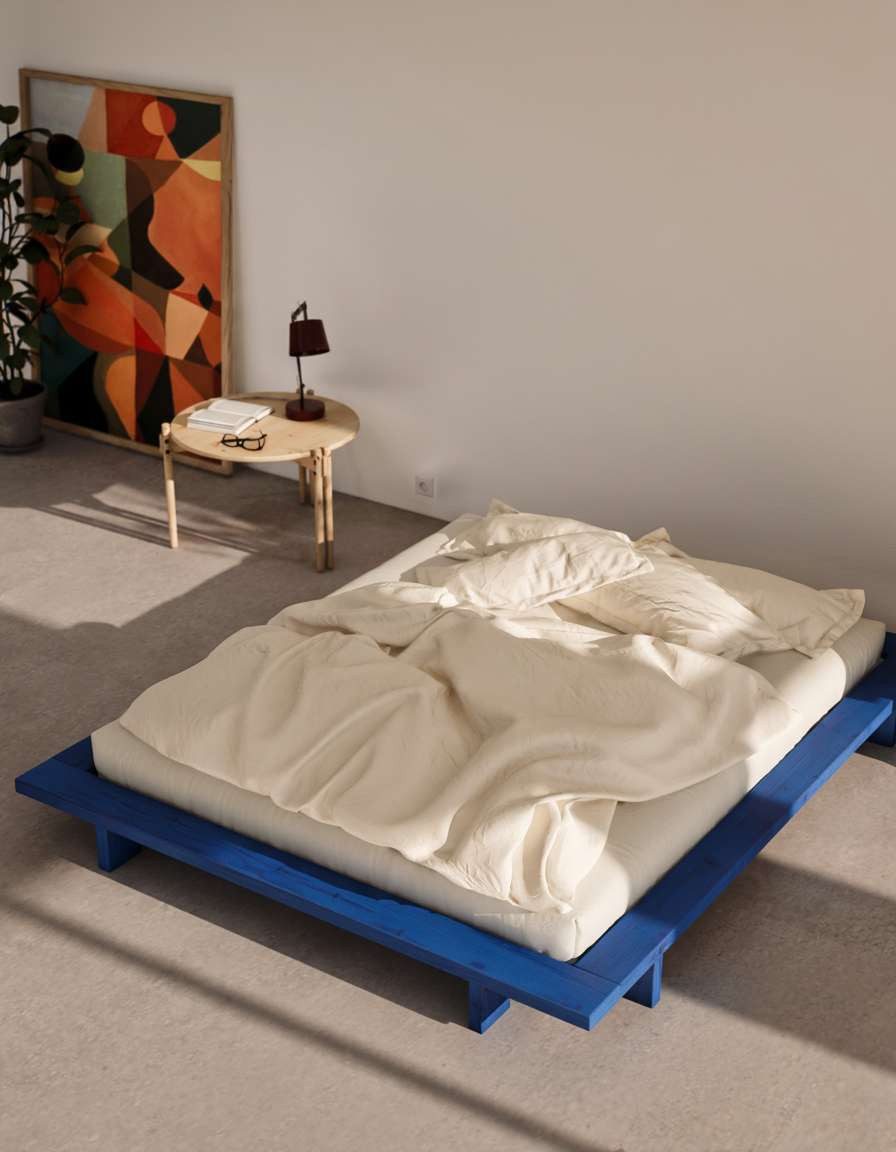 Karup Design Futonbett Bettgestell JAPAN BED Futonbett aus FSC®-zertifiziertem Massivholz (Mit Lattenrost), zeitlos, bequem & in mehreren Farben und Größen erhältlich