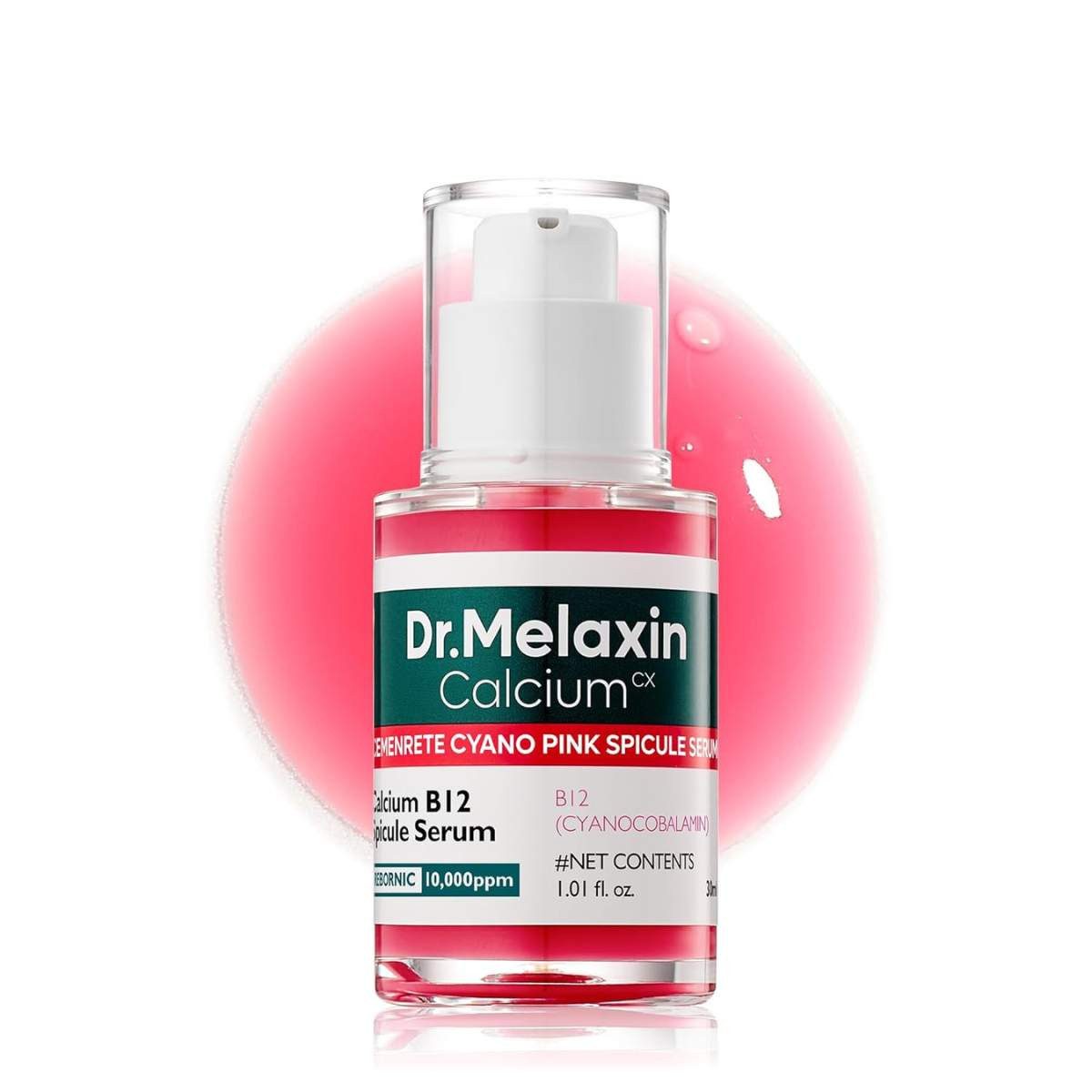 Dr.Melaxin Gesichtsserum Cemenrete Cyano Pink Spicule Serum 30ml – koreanisches Gesichtsserum mit Vitamin B12, Niacinamide & Spicule-Technologie –, K-Beauty Skincare für glatter wirkende Haut