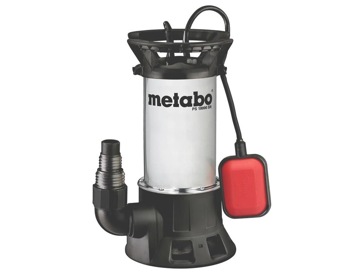 metabo Schmutzwasser-Tauchpumpe PS 18000 SN 1,1bar, 19.000 l/h max. Fördermenge, 22 m max. Förderhöhe