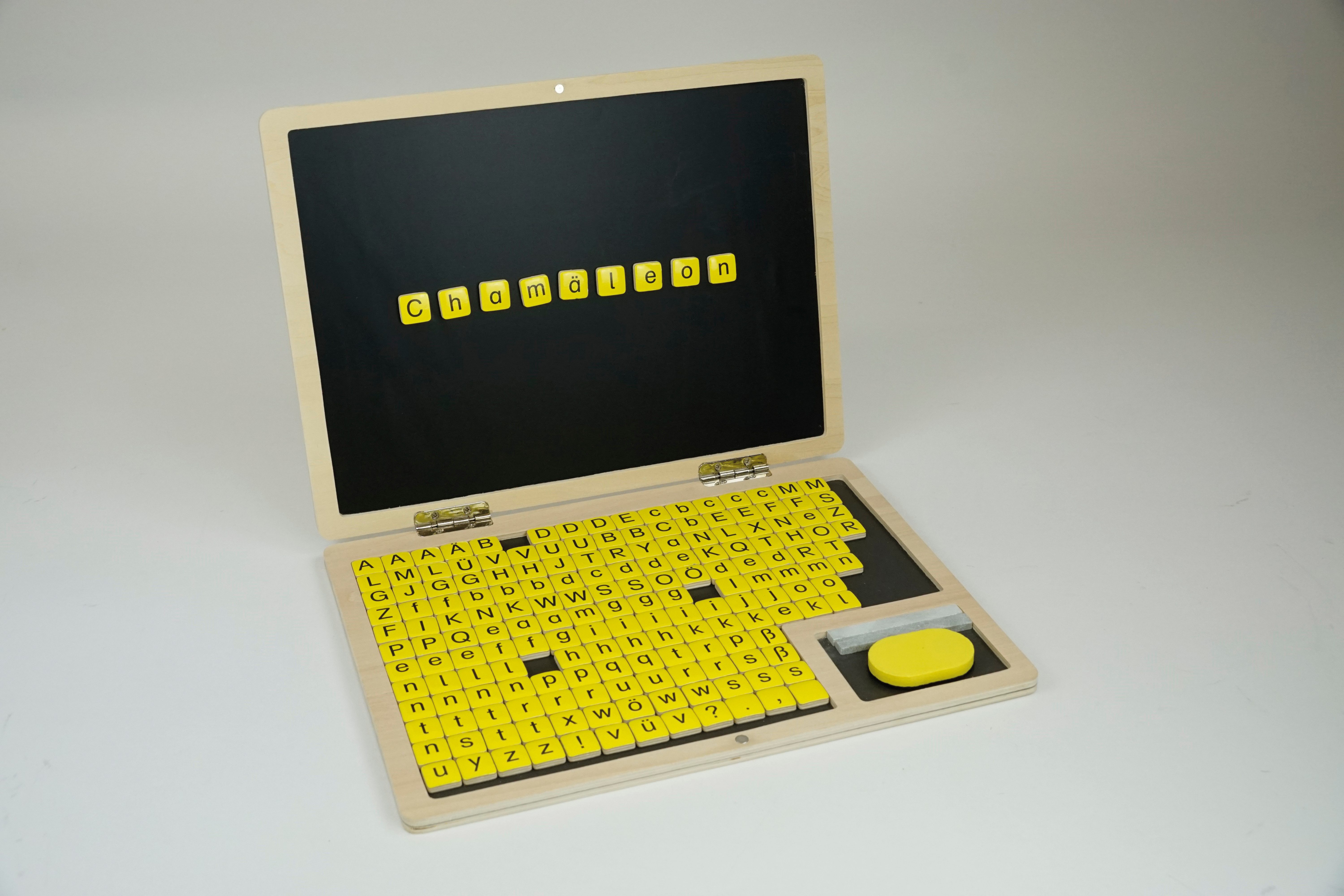 TimeTEX Spiel TimeTEX Lese-Klapp-Computer, 189-tlg., Holz, magnetisch