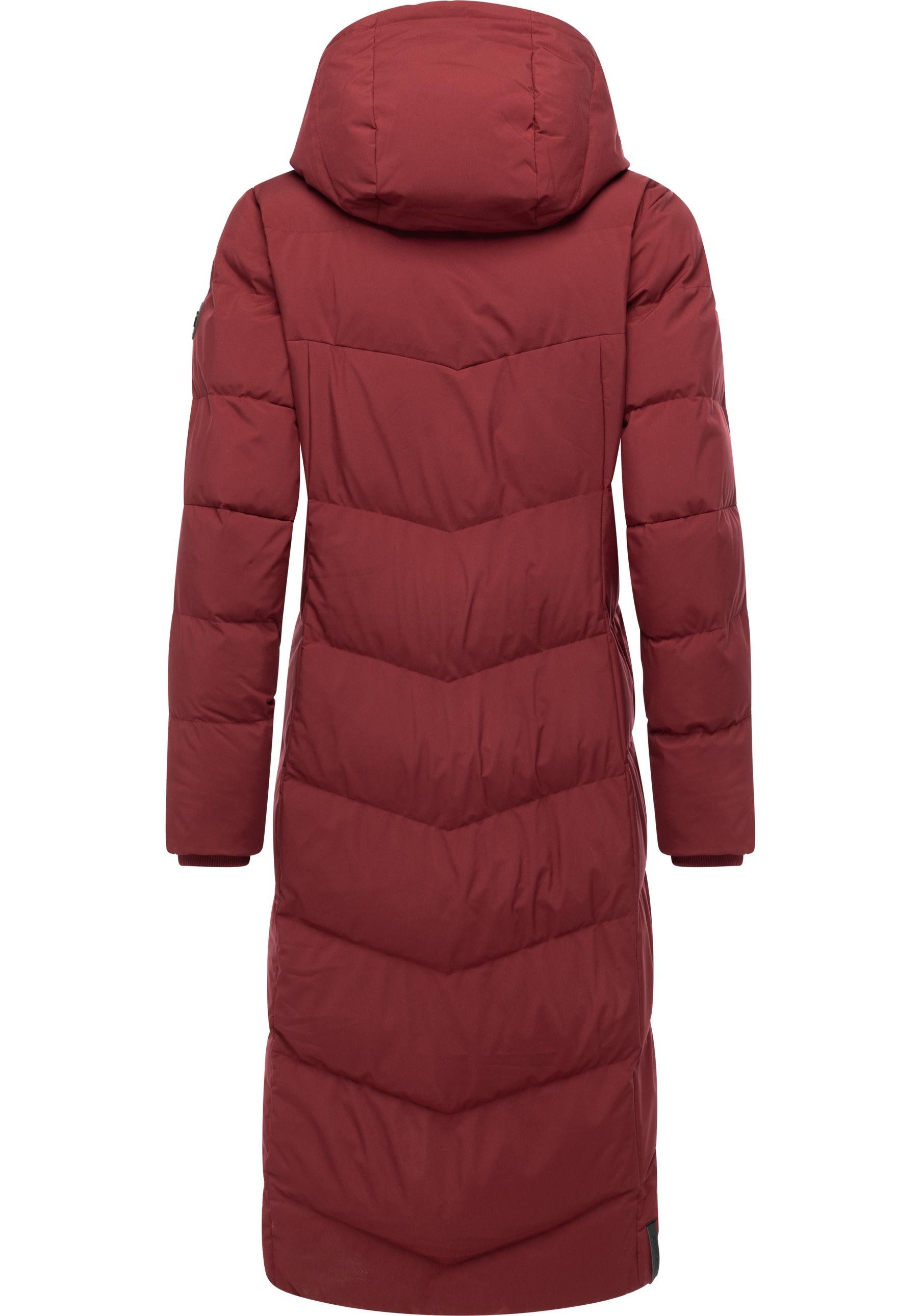 Ragwear Wintermantel Pavla Long Soft YOUMODO Wasserdichter Steppmantel mit Kuschelkragen
