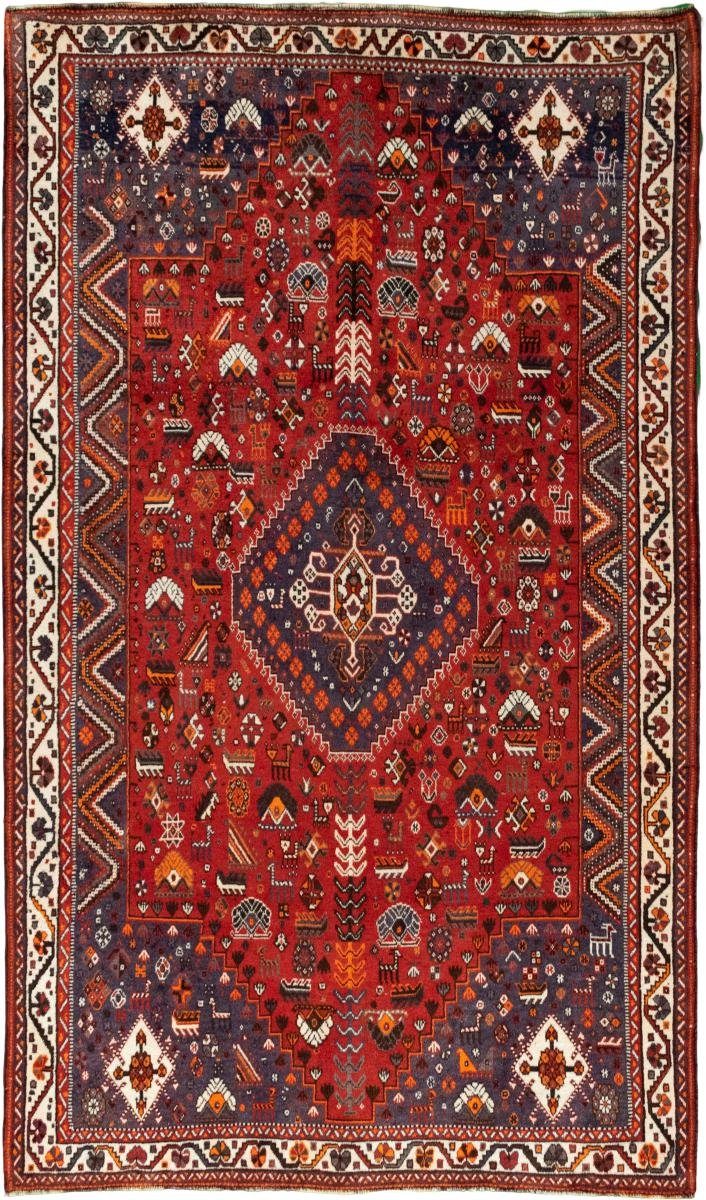 Orientteppich Shiraz 161x271 Handgeknüpfter Orientteppich / Perserteppich, Nain Trading, rechteckig, Höhe: 10 mm
