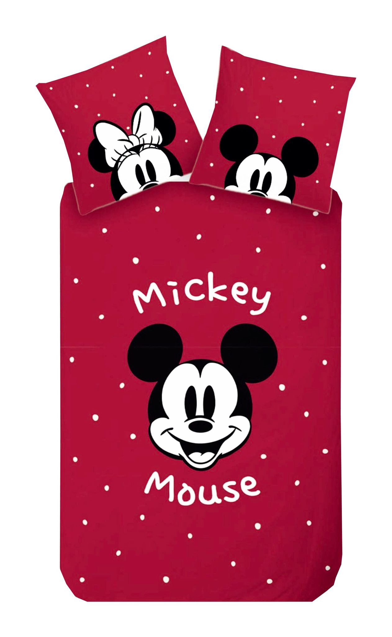 Disney Wendebettwäsche Mickey Mouse Disney 135x200cm, Renforcé, 2 teilig, Minnie Mouse, Wendebettwäsche mit Reißverschluss