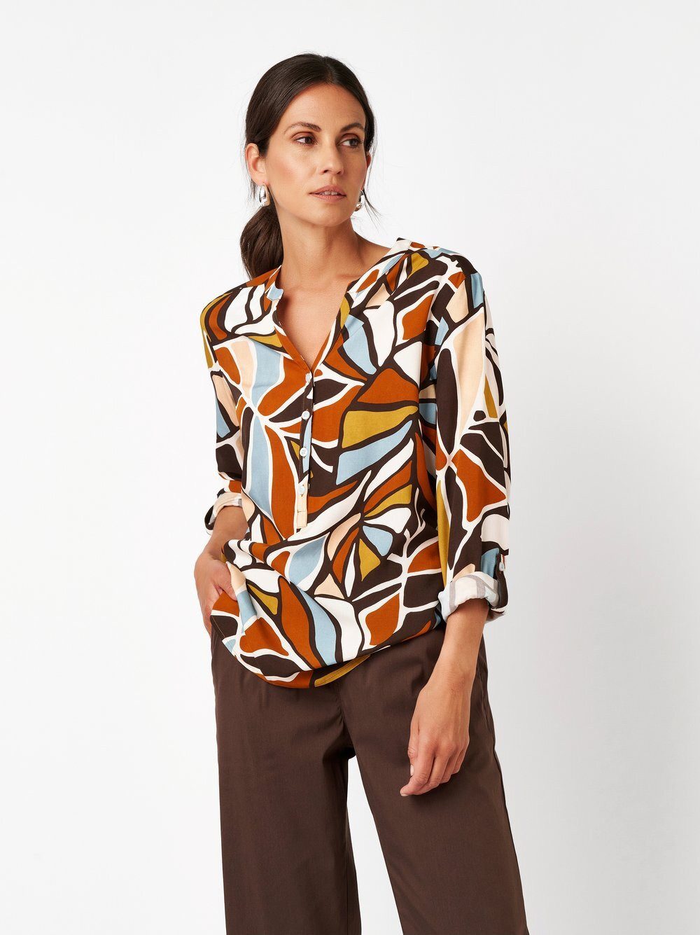 TONI Schlupfbluse Bella mit grafischem Flowerprint
