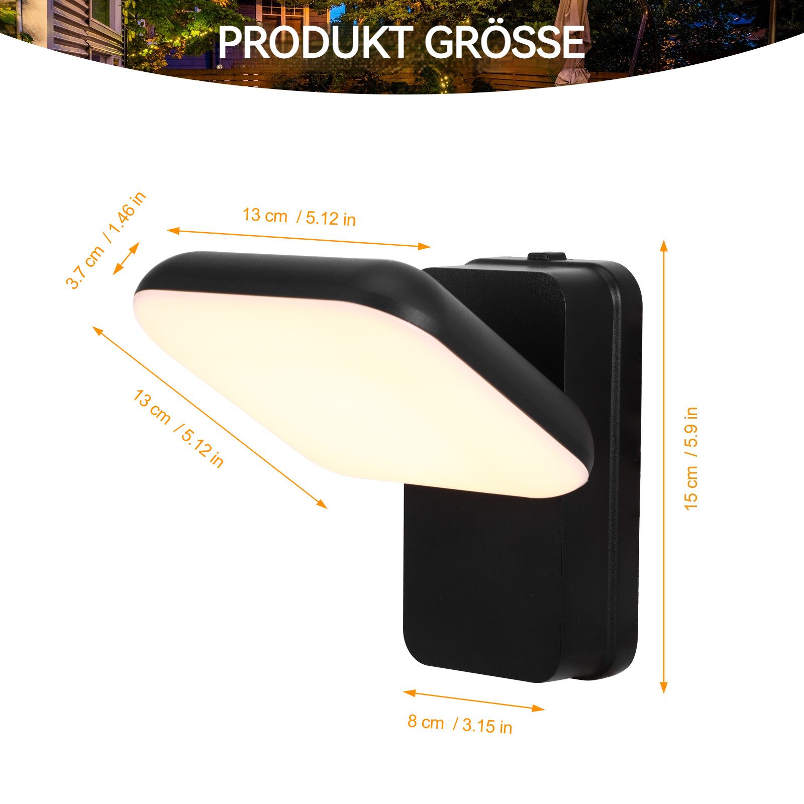BlingBin LED Außen-Wandleuchte Außenlampe 12W Wasserdicht günstig online kaufen