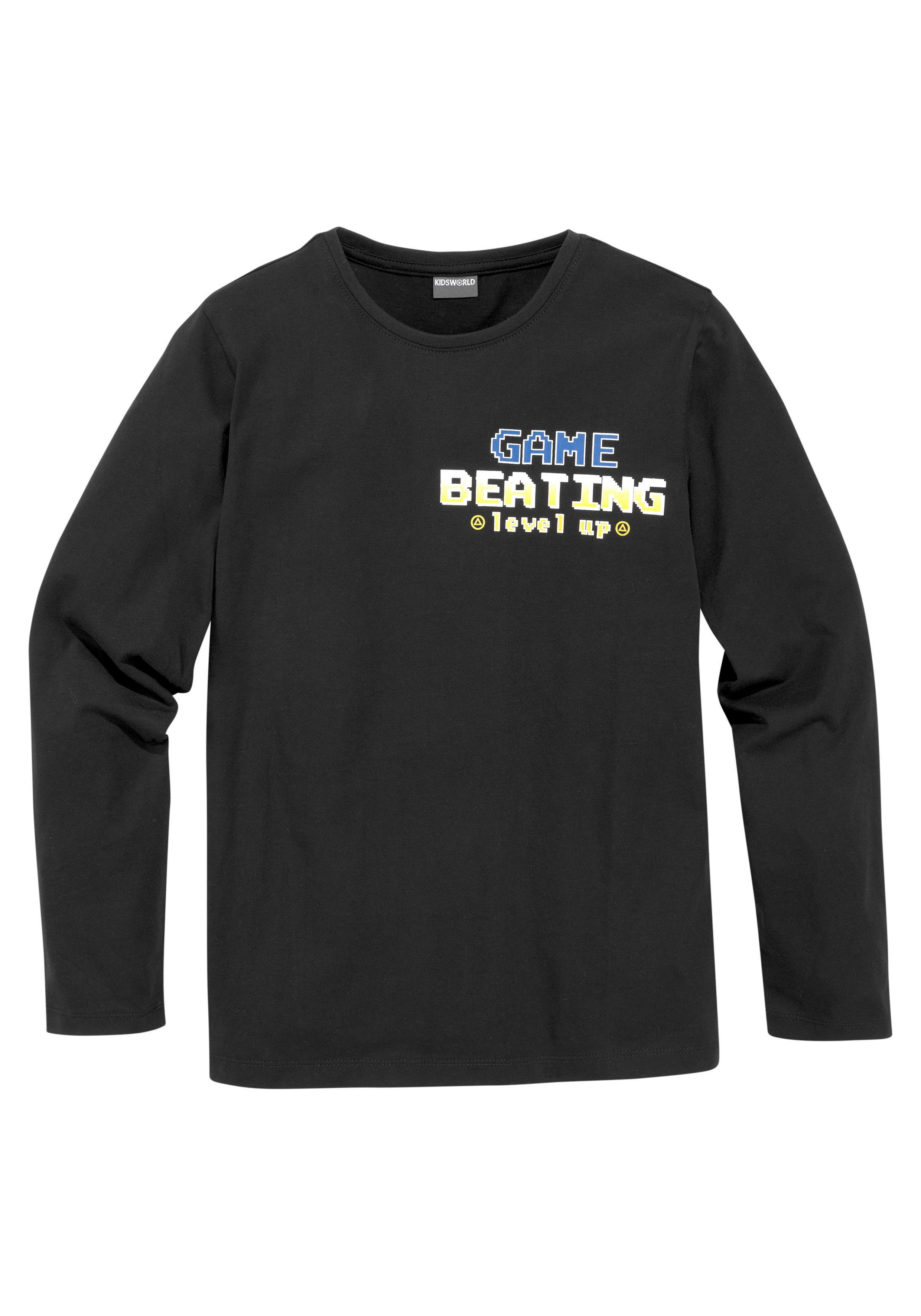 (Packung, KIDSWORLD 2-tlg) BEATING GAME Langarmshirt