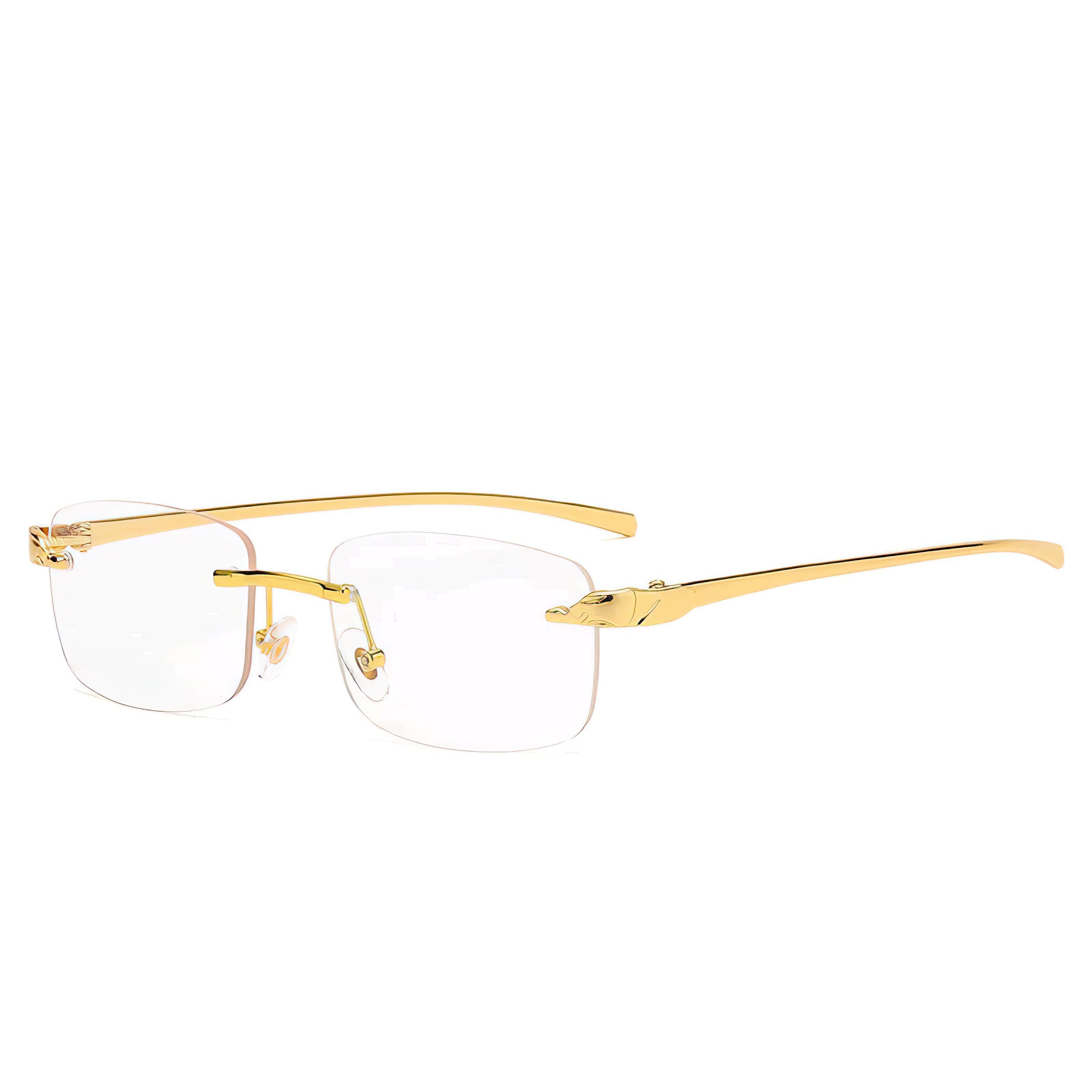 Damen Rechteckig Unisex Sonnenbrille 4 Brille Farben Transparent salazar.plus Farblos Rahmenlos Randlos Herren