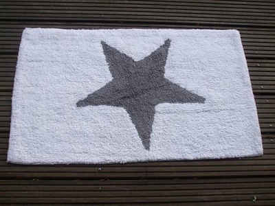 Fußmatte Badmatte star, Badvorleger, Badezimmerteppich, 80 x 50 cm, Deko-Impression