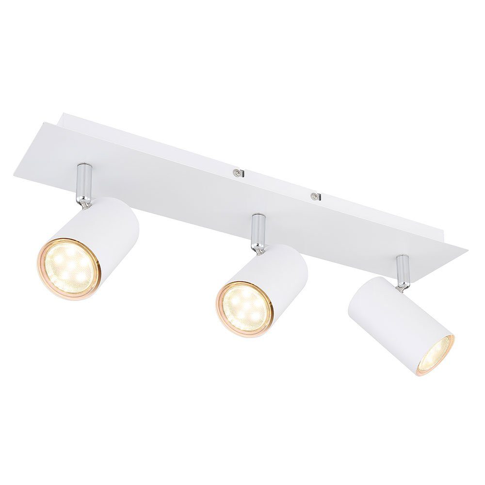 etc-shop LED Deckenspot, Leuchtmittel nicht inklusive, Spotleiste 3-flammig Deckenlampe Deckenstrahler Wohnzimmerlampe