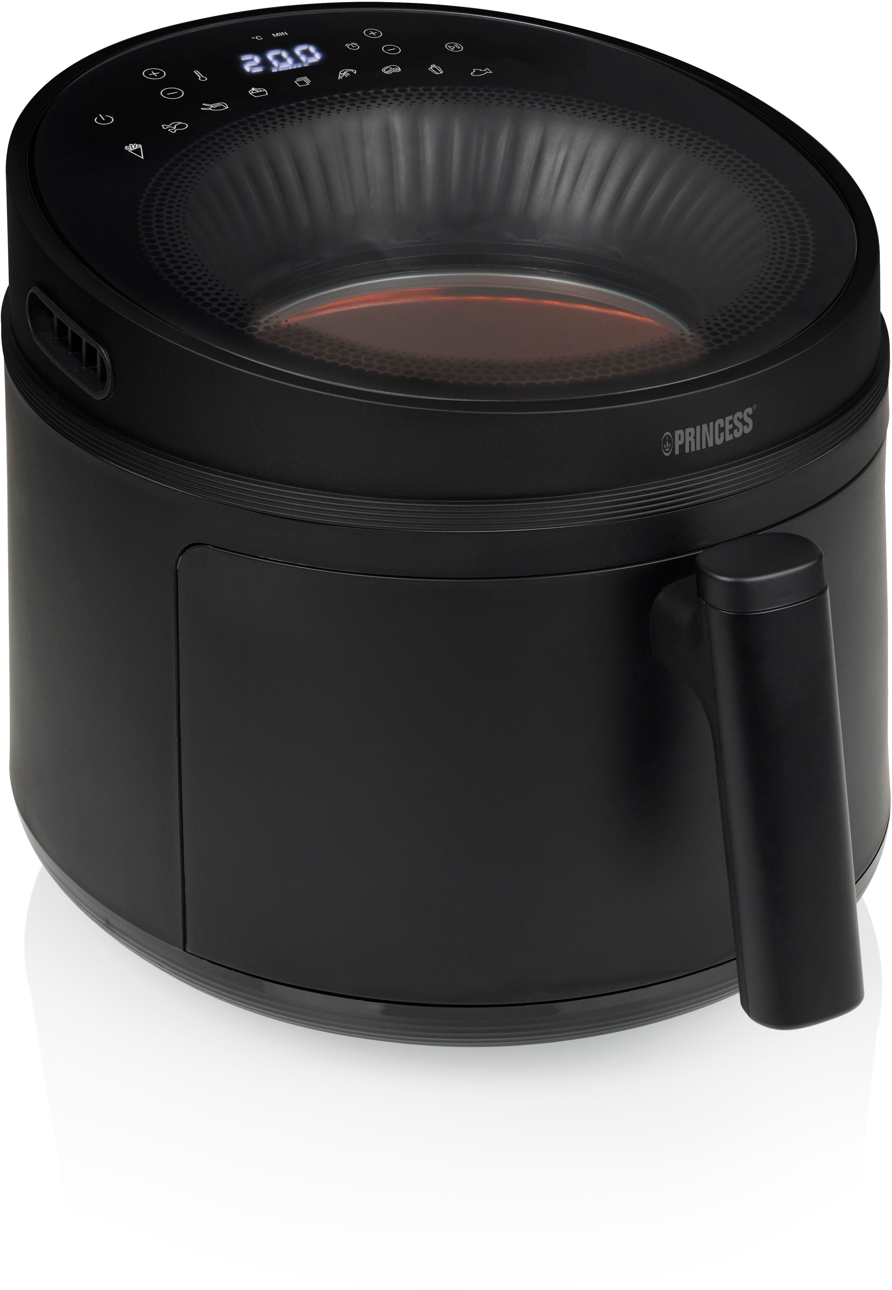 PRINCESS Heißluftfritteuse 182270 Cyclone Vision Airfryer, 1500 W