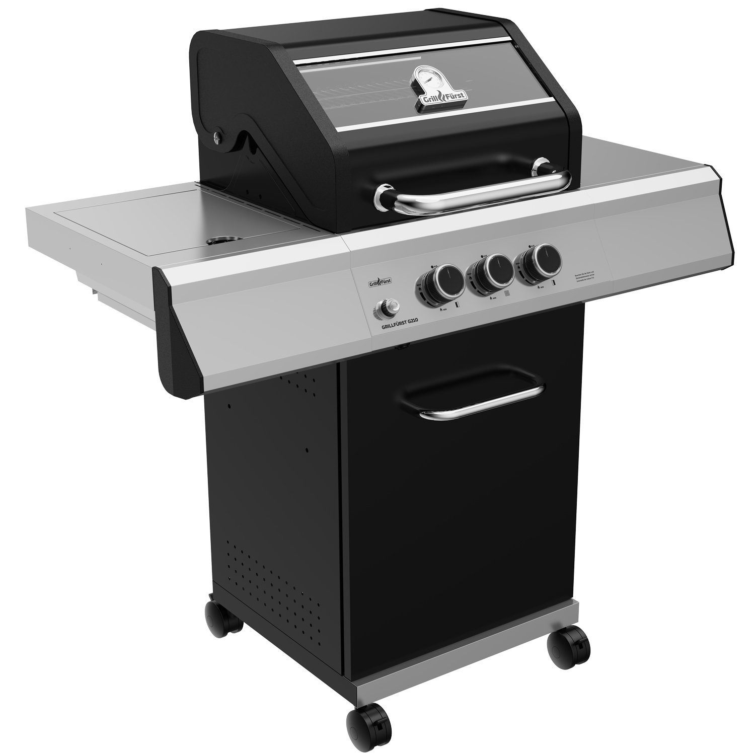 Grillfürst Gasgrill Grillfürst G210E 2-Brenner Gasgrill mit Edelstahl Rosten