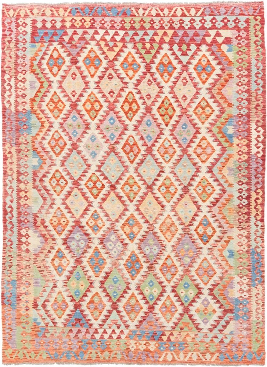Orientteppich Kelim Afghan 209x281 Handgewebter Orientteppich, Nain Trading, rechteckig, Höhe: 3 mm