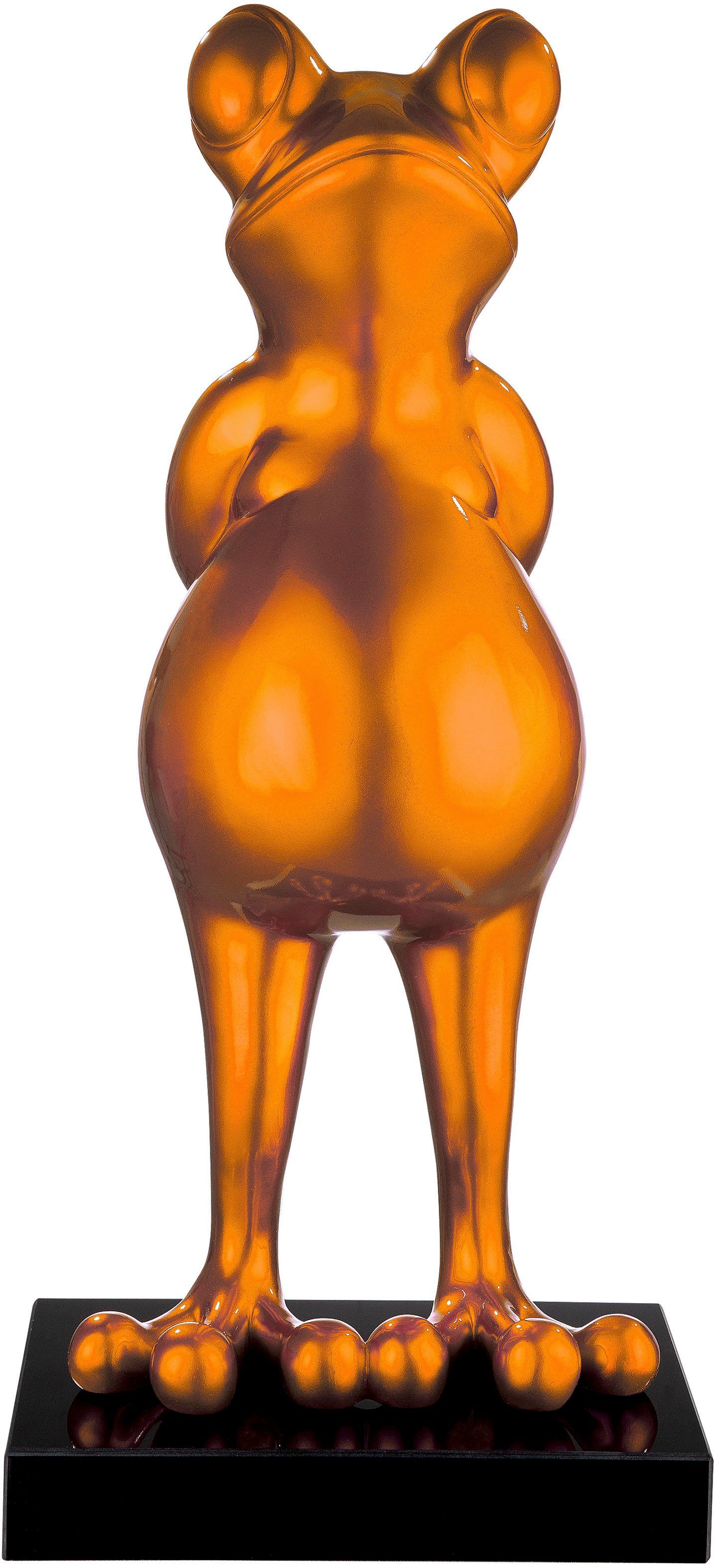 (1 by Skulptur Gilde Tierfigur St) Frosch orange Casablanca