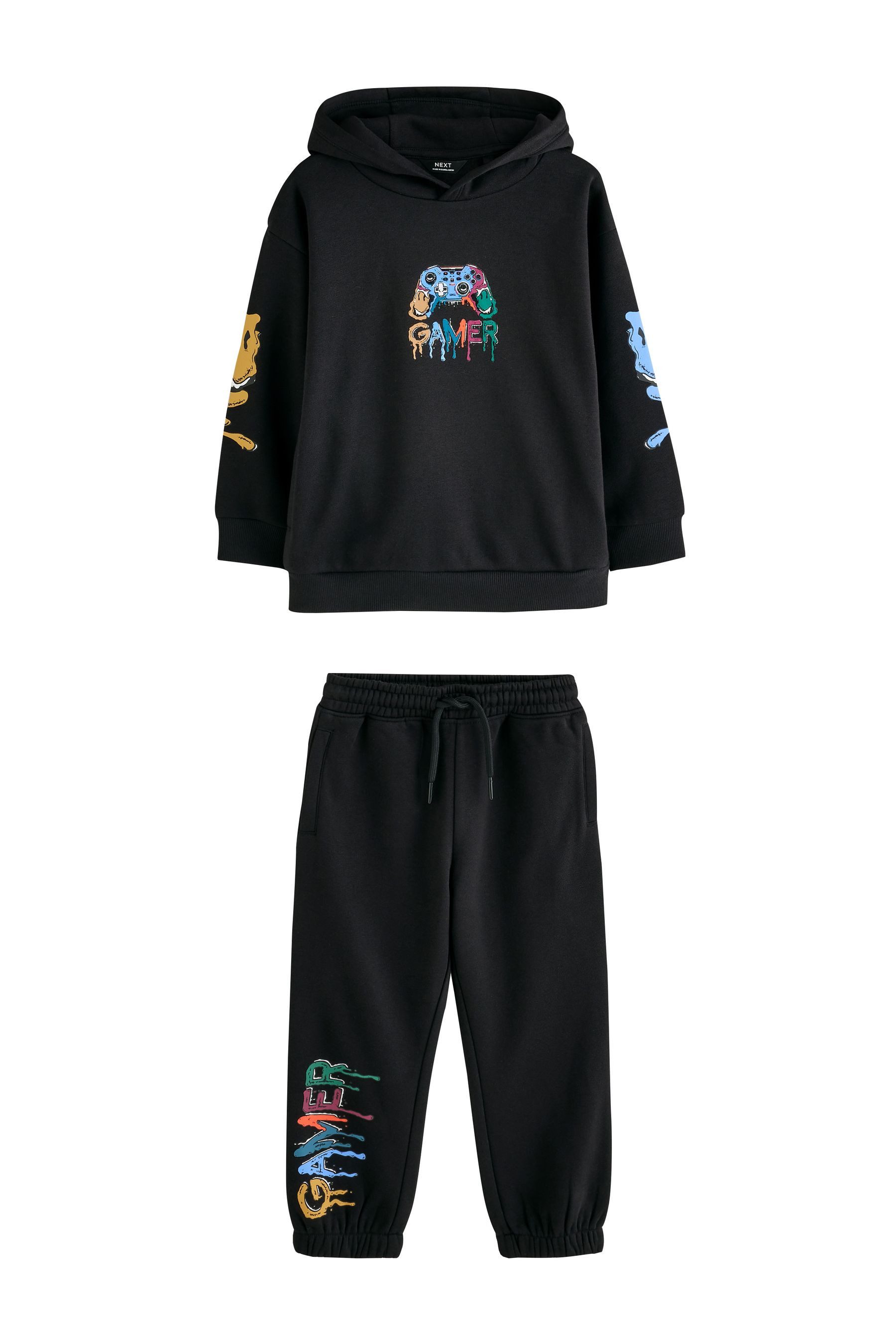 Next Sweatanzug Regular Fit Hoodie mit Print und Jogginghose, Set (2-tlg)