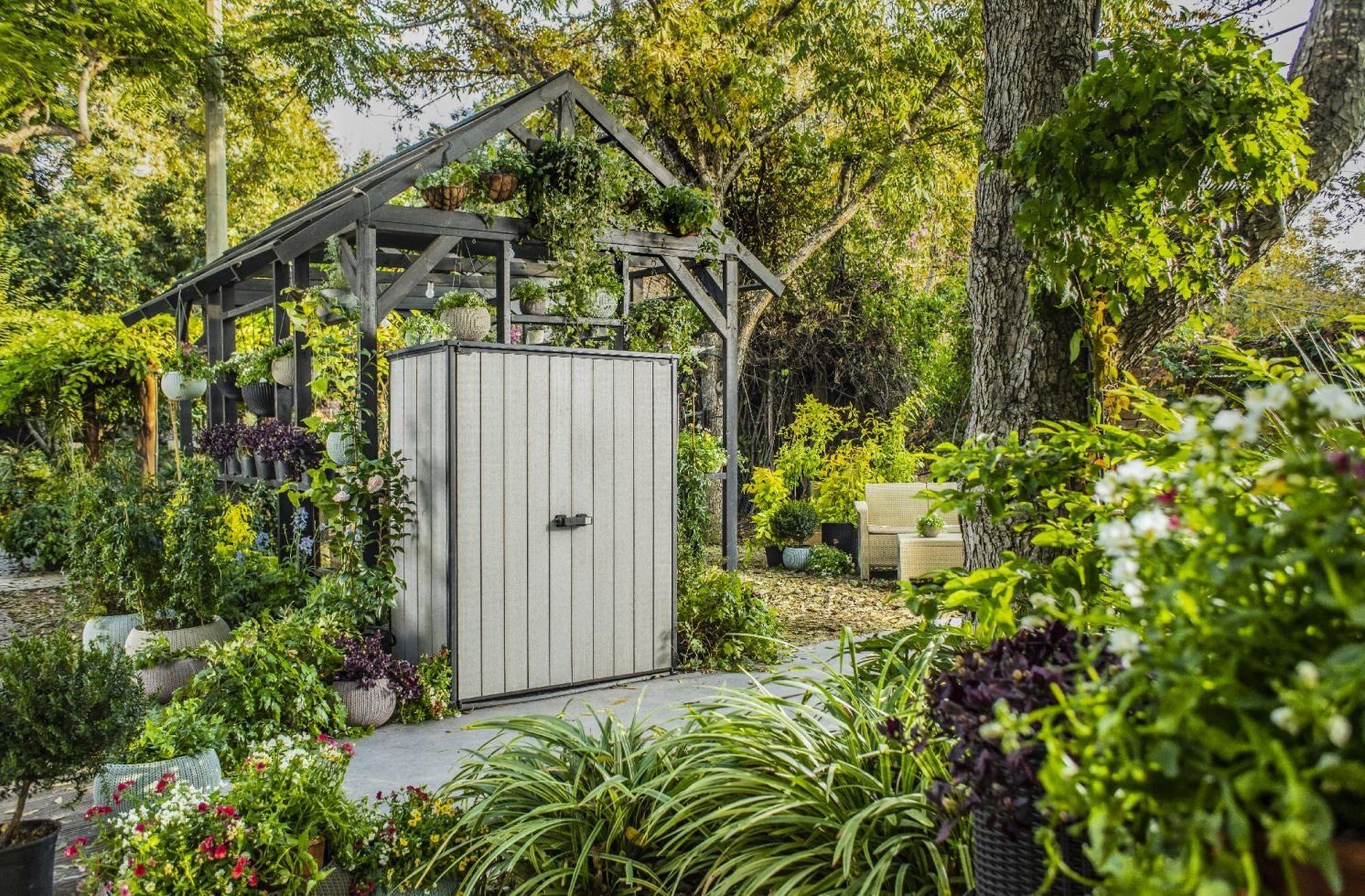 Keter Mehrzweckschrank Keter Aufbewahrungsschrank High Store+ 140 x 73,6